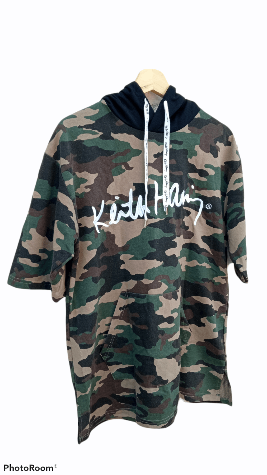 Japanese Brand × Keith Haring × Vintage 🔥🔥Browny x Keith Haring Camo Spellout Big Logo Hoodie Size US M / EU 48-50 / 2 - 2 Thumbnail