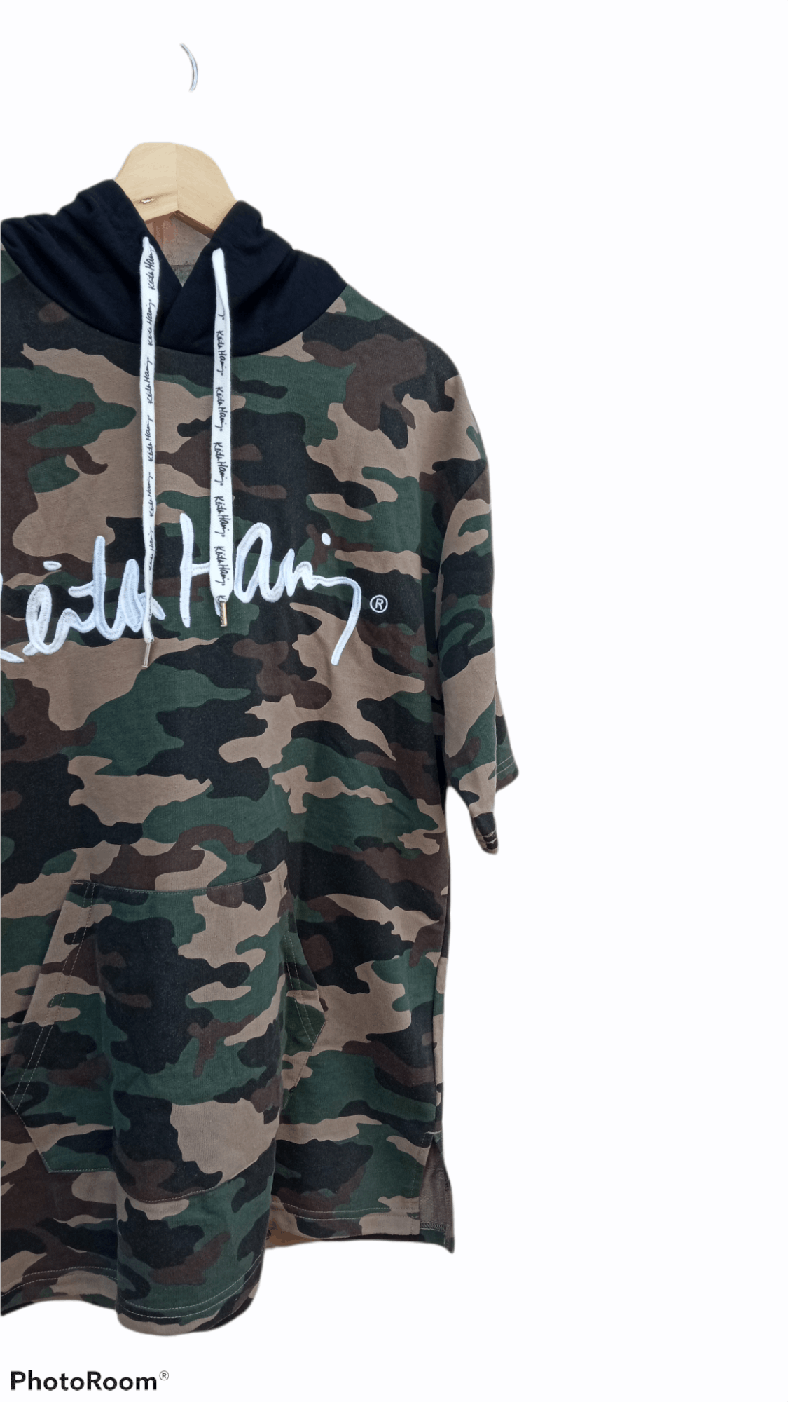 Japanese Brand × Keith Haring × Vintage 🔥🔥Browny x Keith Haring Camo Spellout Big Logo Hoodie Size US M / EU 48-50 / 2 - 6 Thumbnail