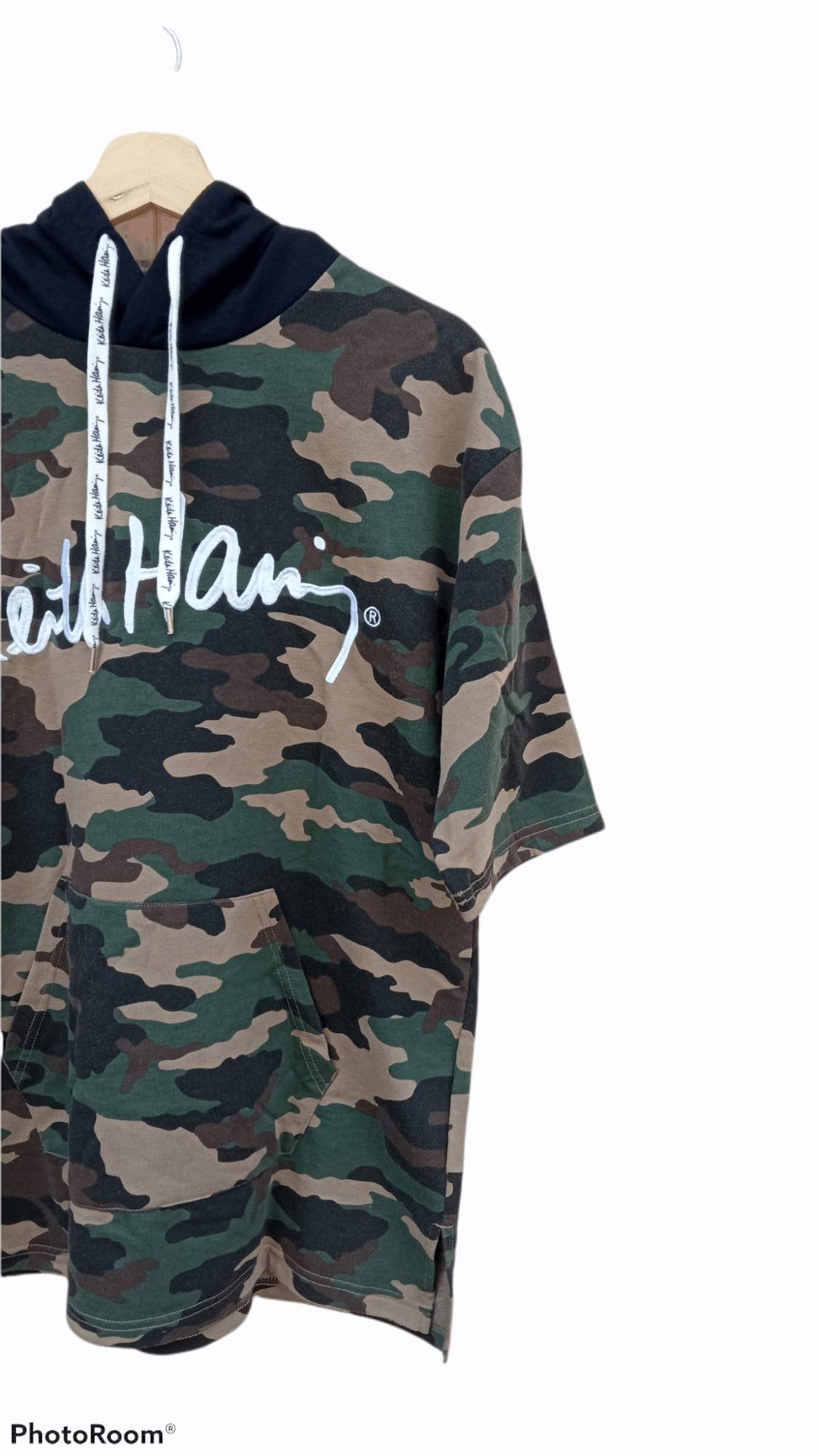 Japanese Brand × Keith Haring × Vintage 🔥🔥Browny x Keith Haring Camo Spellout Big Logo Hoodie Size US M / EU 48-50 / 2 - 4 Thumbnail