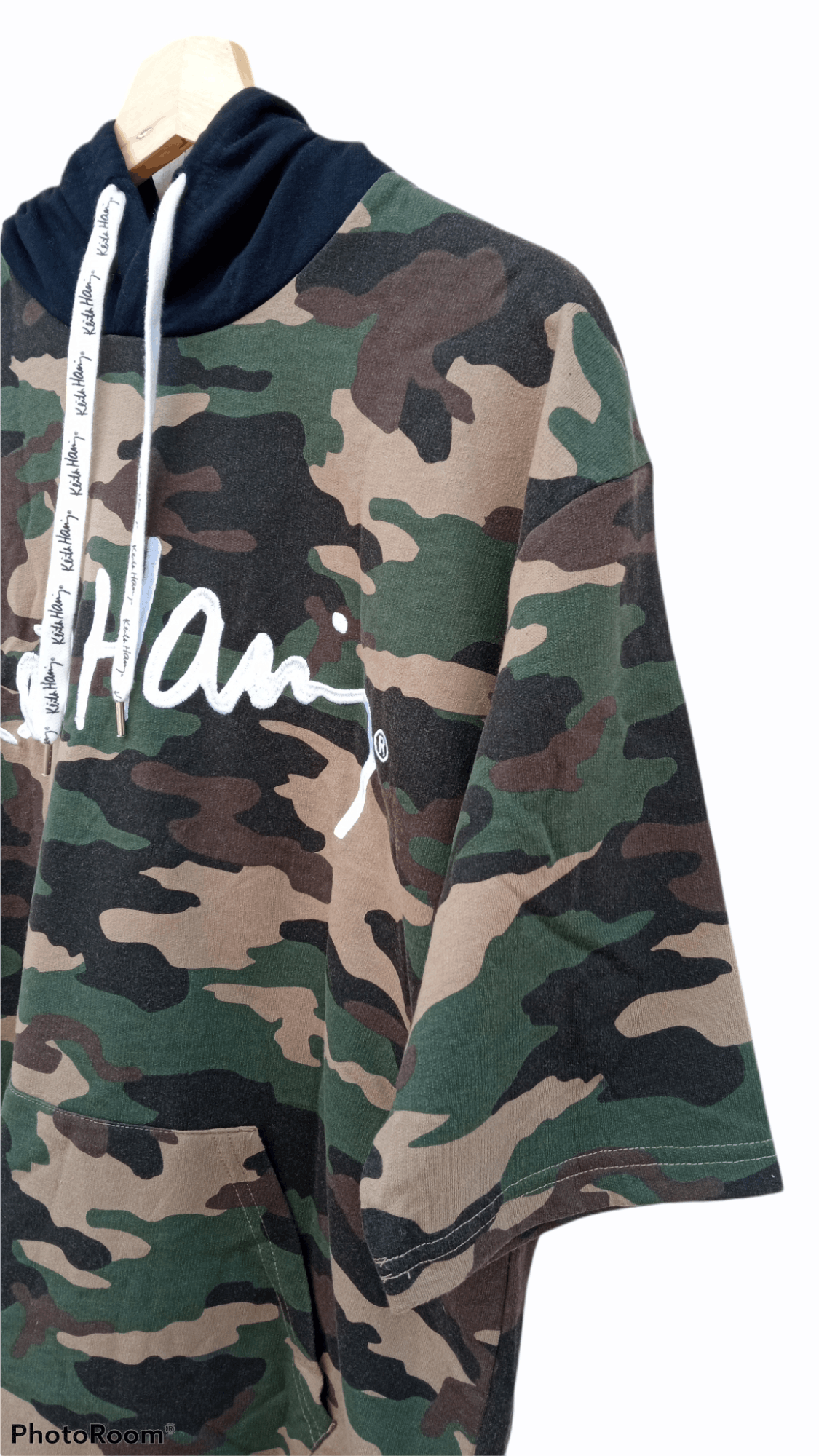 Japanese Brand × Keith Haring × Vintage 🔥🔥Browny x Keith Haring Camo Spellout Big Logo Hoodie Size US M / EU 48-50 / 2 - 8 Thumbnail