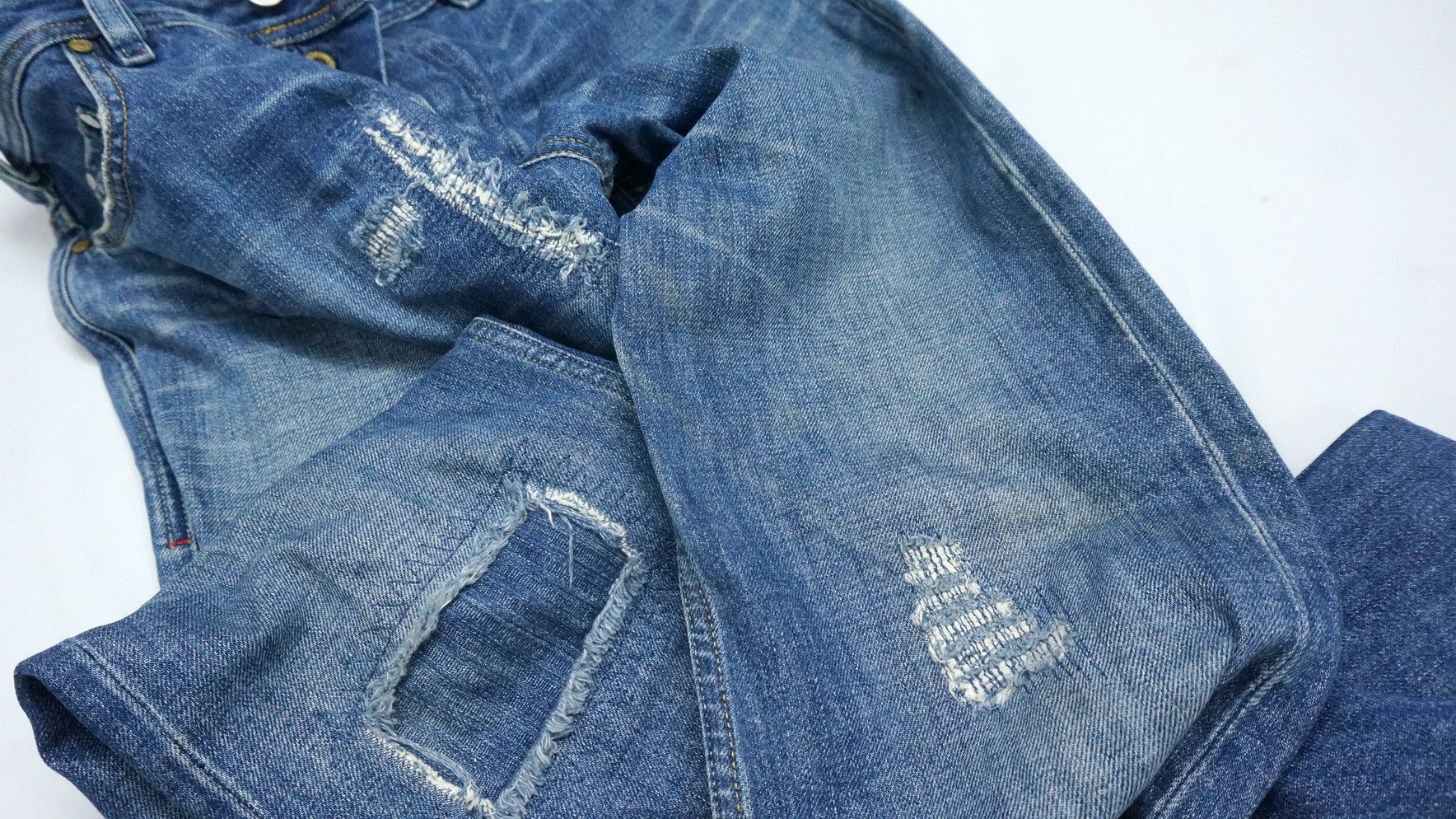 Diesel 🔥 DIESEL Vintage Aging Patina Low Rise Flared Jeans Size US 30 / EU 46 - 23 Thumbnail