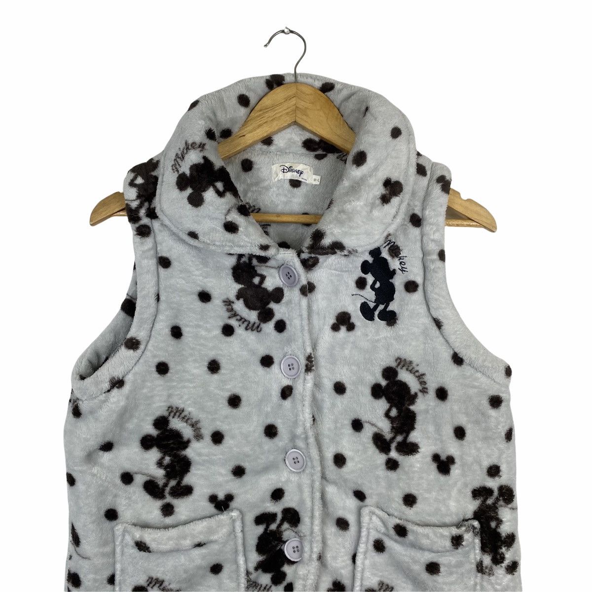 Cartoon Network × Disney VINTAGE MICKEY MOUSE DISNEY BUTTON FLEECE VESTS SLEEVELESS Size US S / EU 44-46 / 1 - 4 Thumbnail