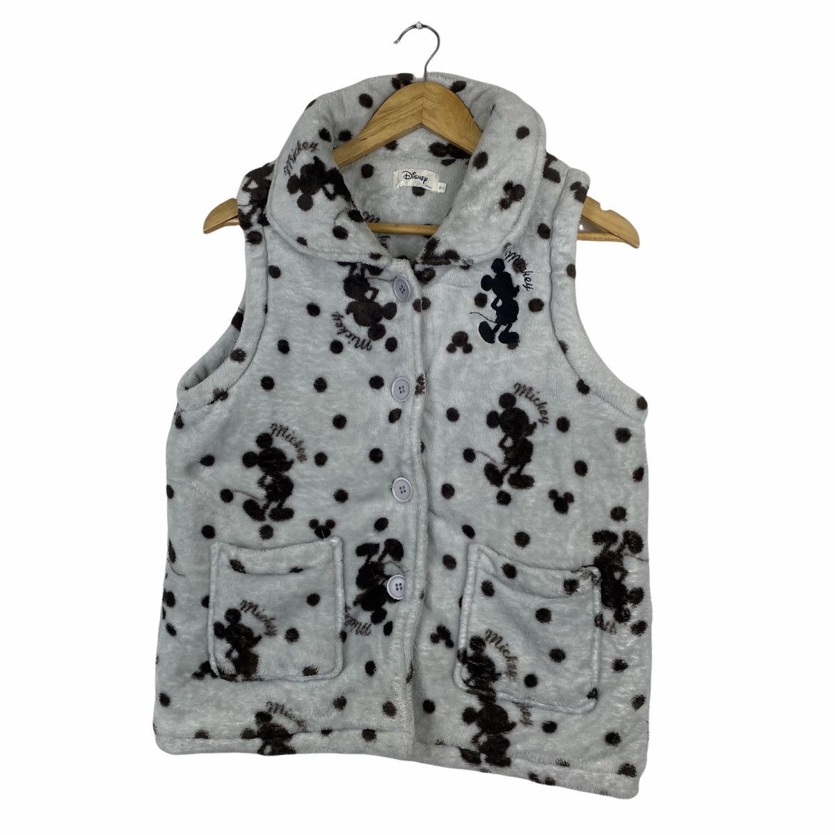 Cartoon Network × Disney VINTAGE MICKEY MOUSE DISNEY BUTTON FLEECE VESTS SLEEVELESS Size US S / EU 44-46 / 1 - 3 Thumbnail