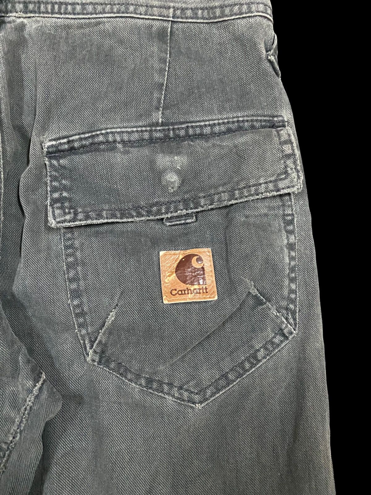 Carhartt Vtg🔥Carhartt Bush Pants Cargo Black Faded Pants Size US 32 / EU 48 - 10 Thumbnail