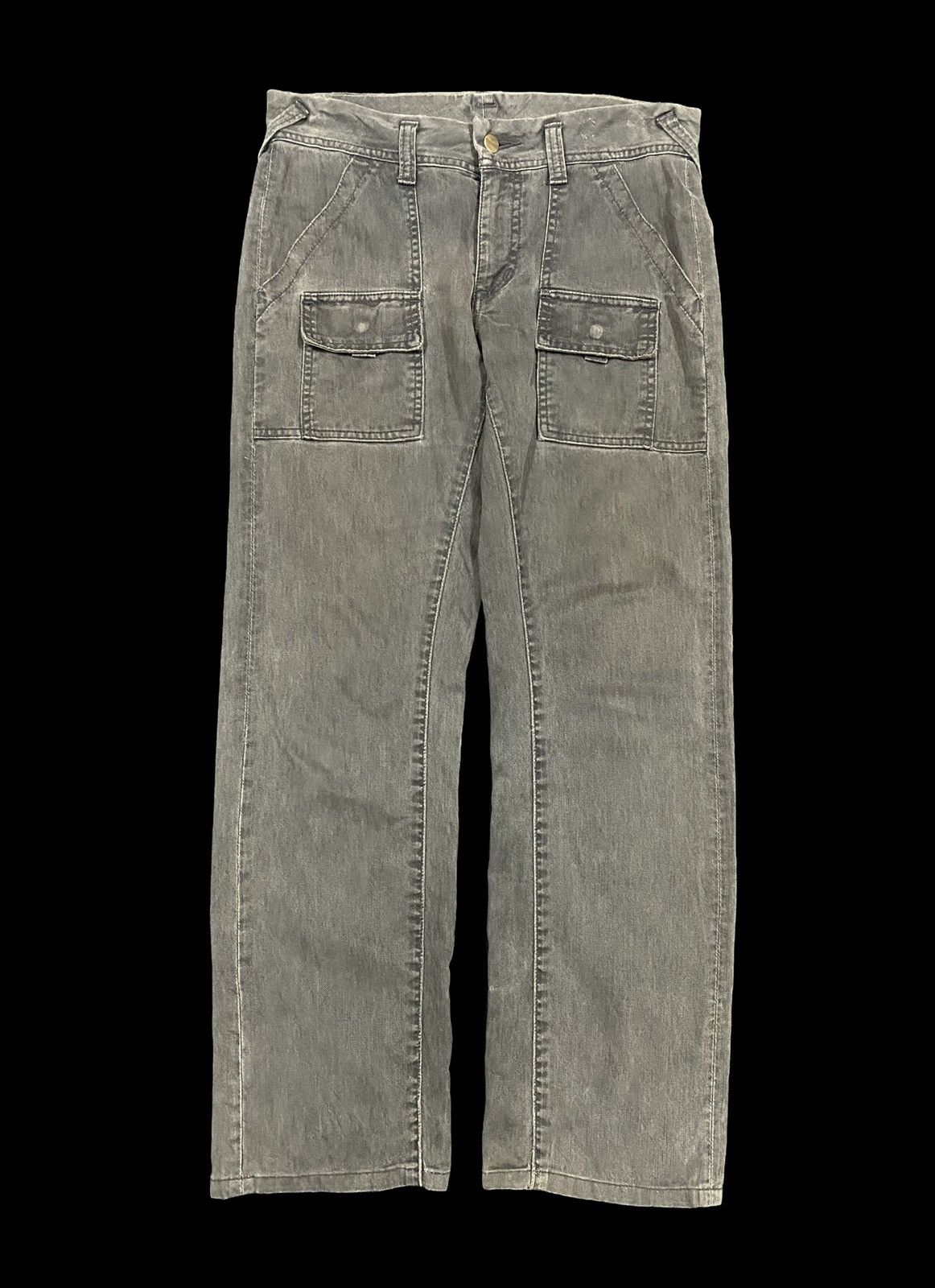 Carhartt Vtg🔥Carhartt Bush Pants Cargo Black Faded Pants Size US 32 / EU 48 - 1 Thumbnail