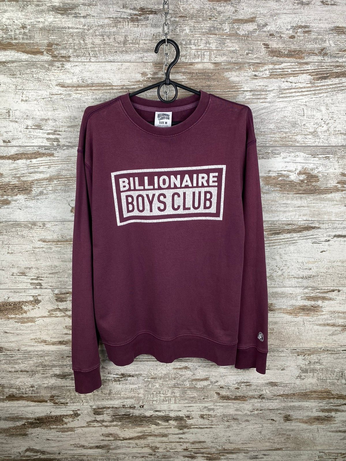 Pre-owned Billionaire Boys Club X Vintage Mens Vintage Billionaire Boys Club Sweatshirt Big Logo Y2k In Burgundy