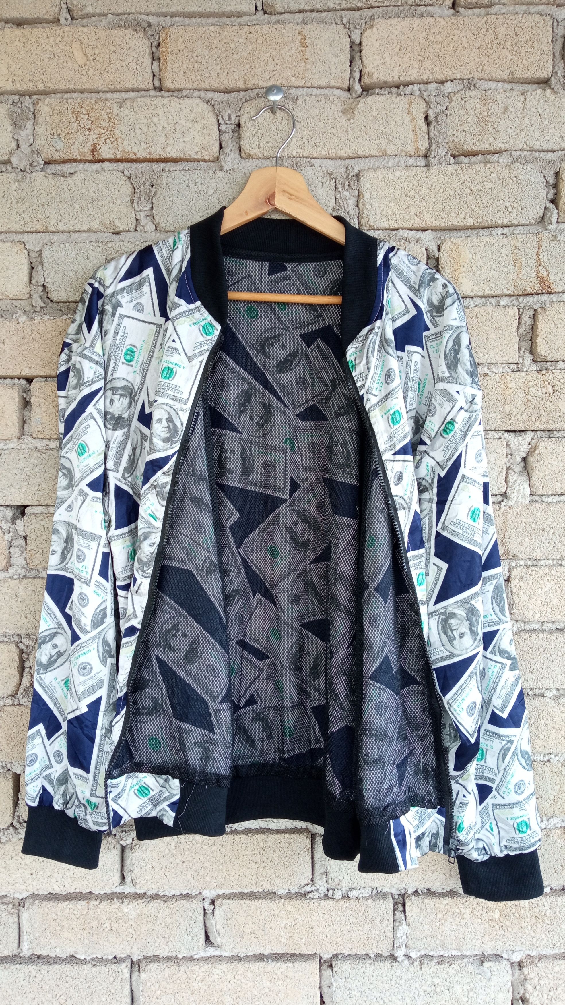 Japanese Brand × Vintage 🔥🔥100 Dollar Bill All Over Full Print Light Jacket Size US L / EU 52-54 / 3 - 13 Thumbnail