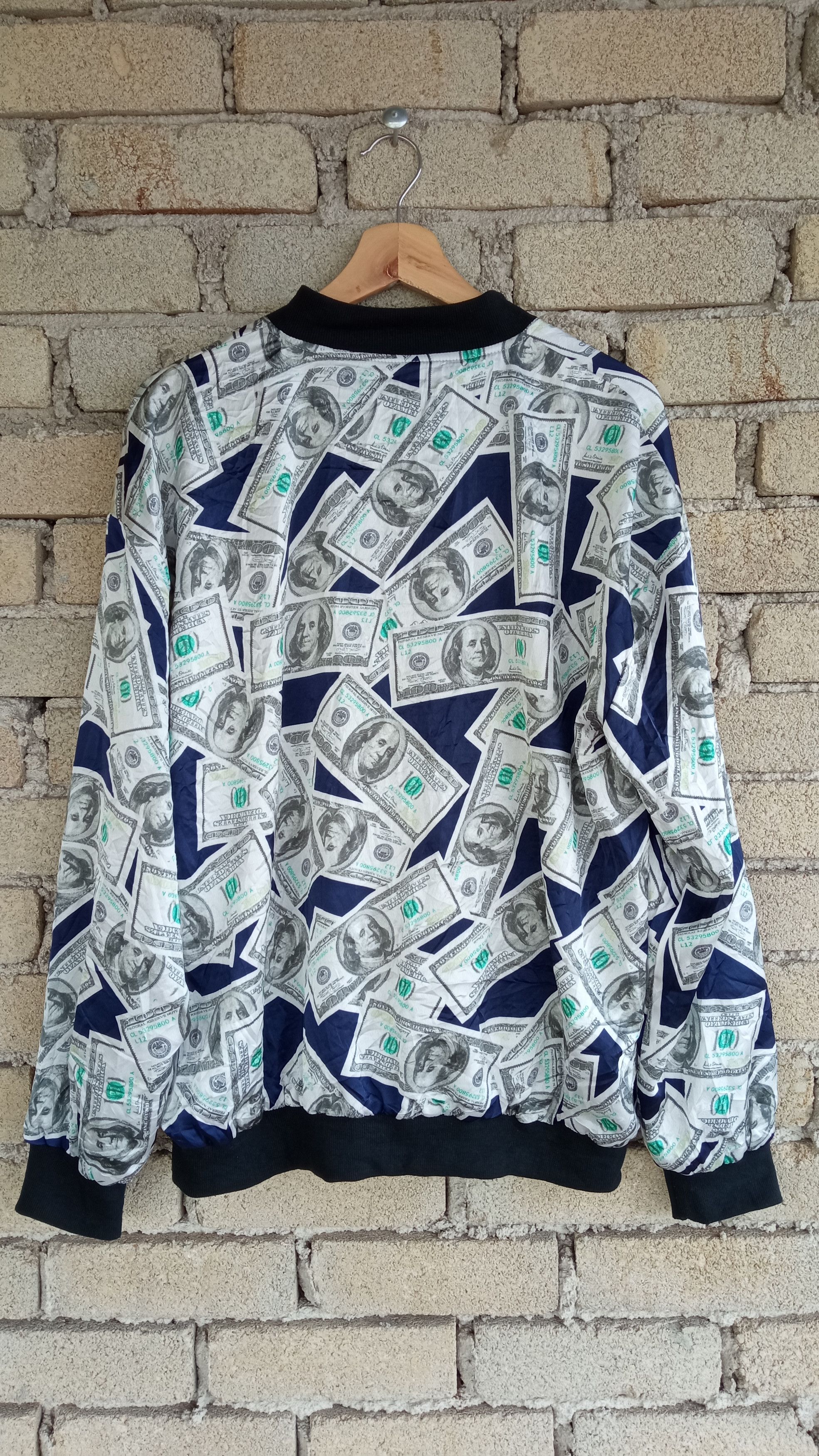 Japanese Brand × Vintage 🔥🔥100 Dollar Bill All Over Full Print Light Jacket Size US L / EU 52-54 / 3 - 14 Thumbnail