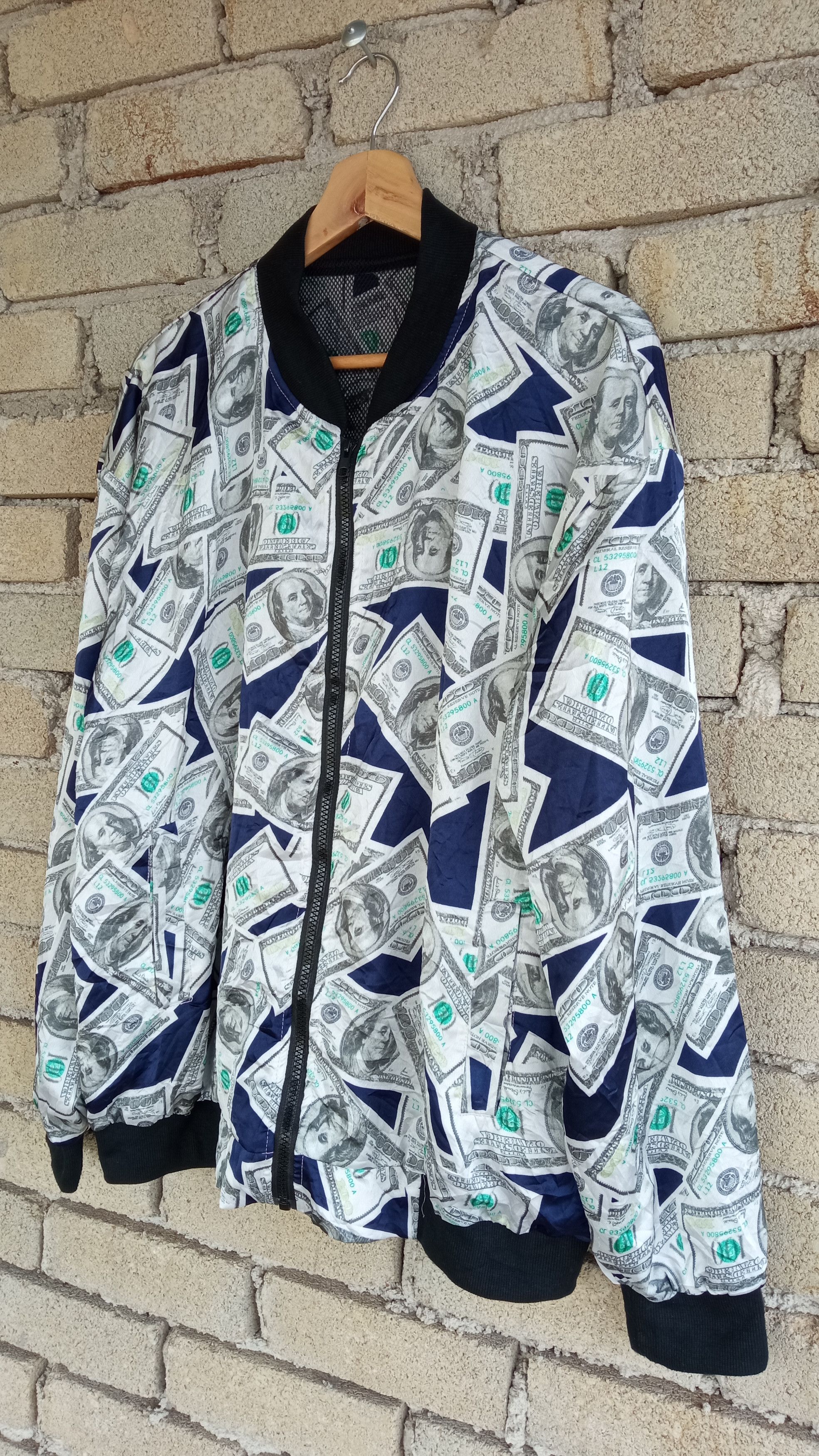 Japanese Brand × Vintage 🔥🔥100 Dollar Bill All Over Full Print Light Jacket Size US L / EU 52-54 / 3 - 3 Thumbnail
