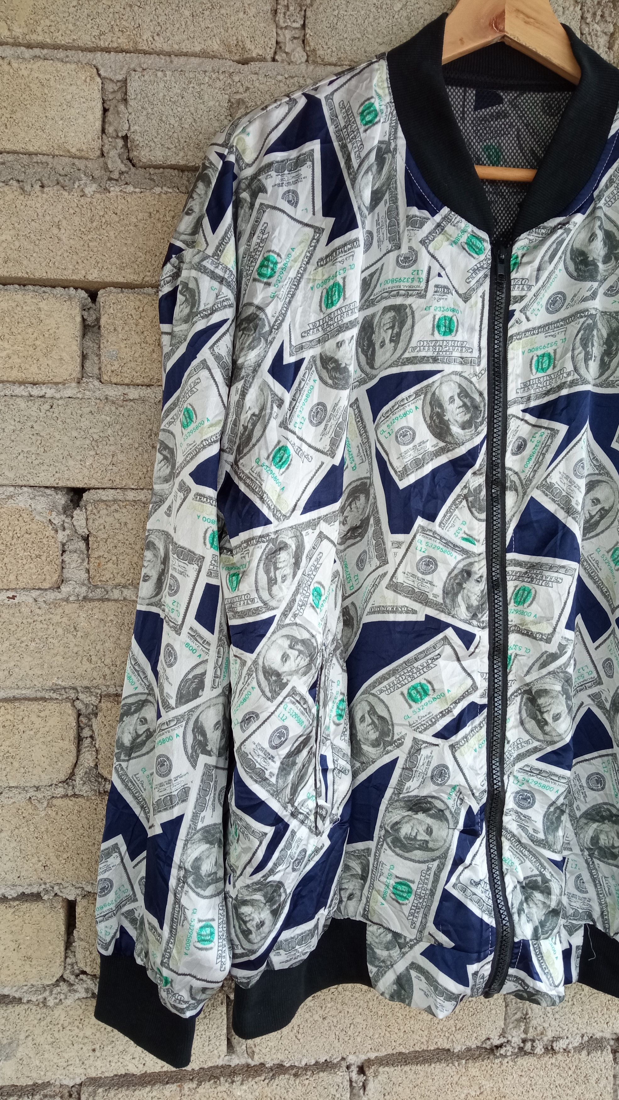 Japanese Brand × Vintage 🔥🔥100 Dollar Bill All Over Full Print Light Jacket Size US L / EU 52-54 / 3 - 4 Thumbnail