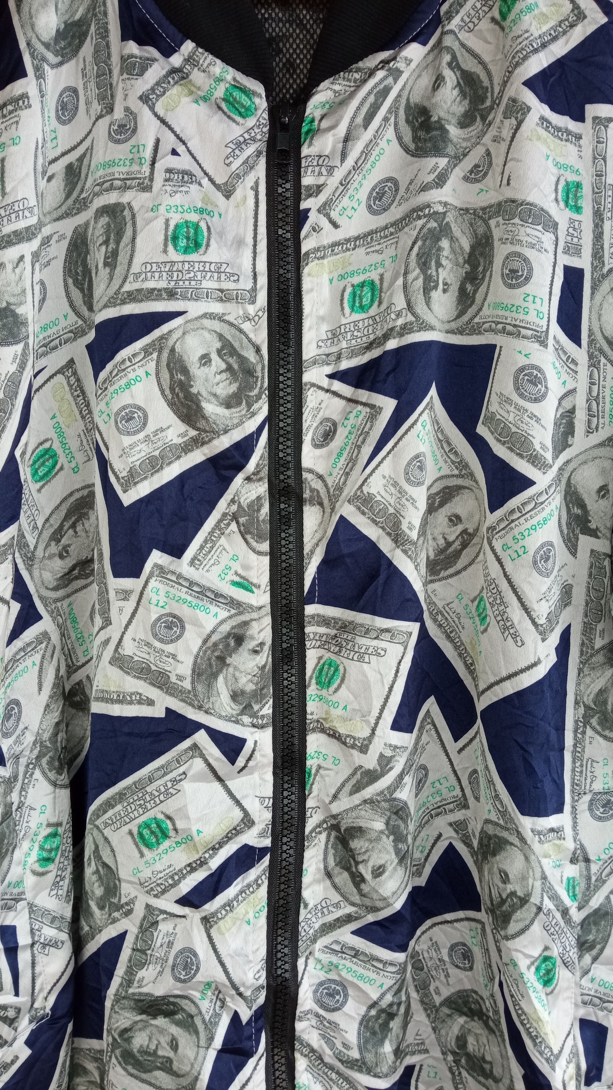 Japanese Brand × Vintage 🔥🔥100 Dollar Bill All Over Full Print Light Jacket Size US L / EU 52-54 / 3 - 9 Thumbnail