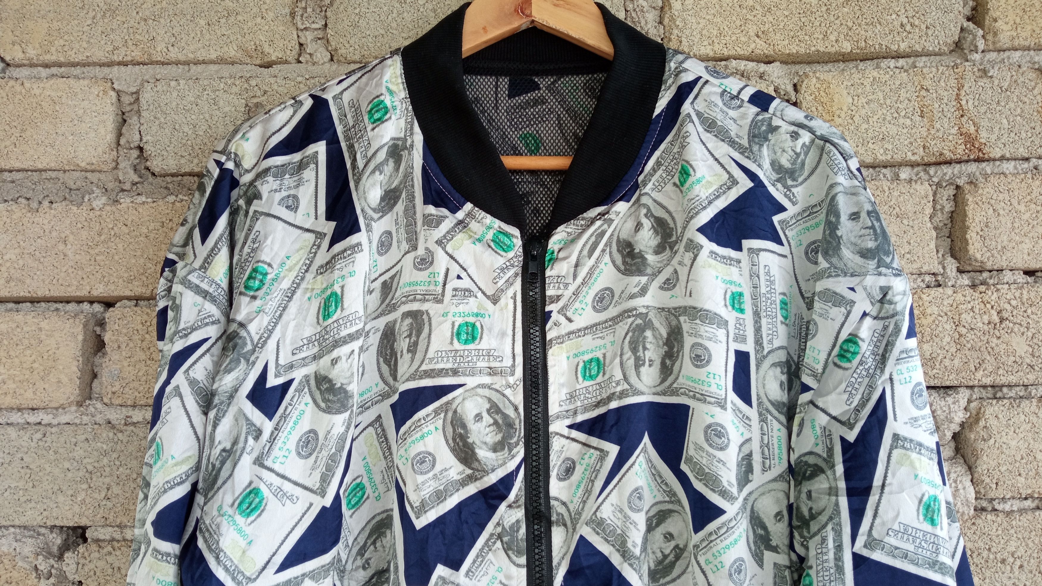 Japanese Brand × Vintage 🔥🔥100 Dollar Bill All Over Full Print Light Jacket Size US L / EU 52-54 / 3 - 8 Thumbnail