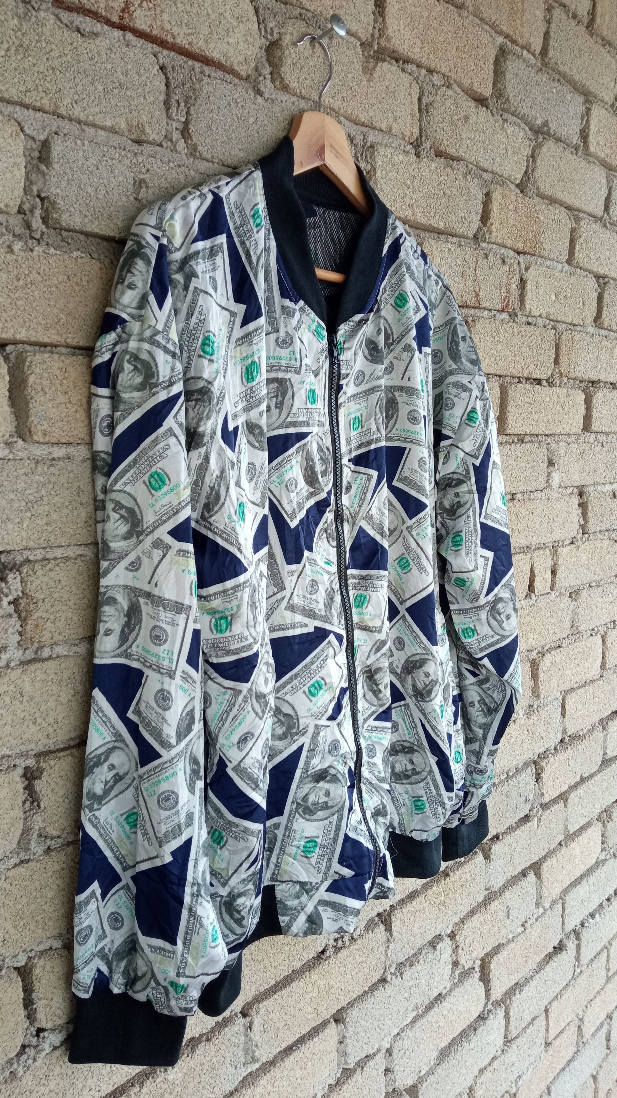 Japanese Brand × Vintage 🔥🔥100 Dollar Bill All Over Full Print Light Jacket Size US L / EU 52-54 / 3 - 6 Thumbnail