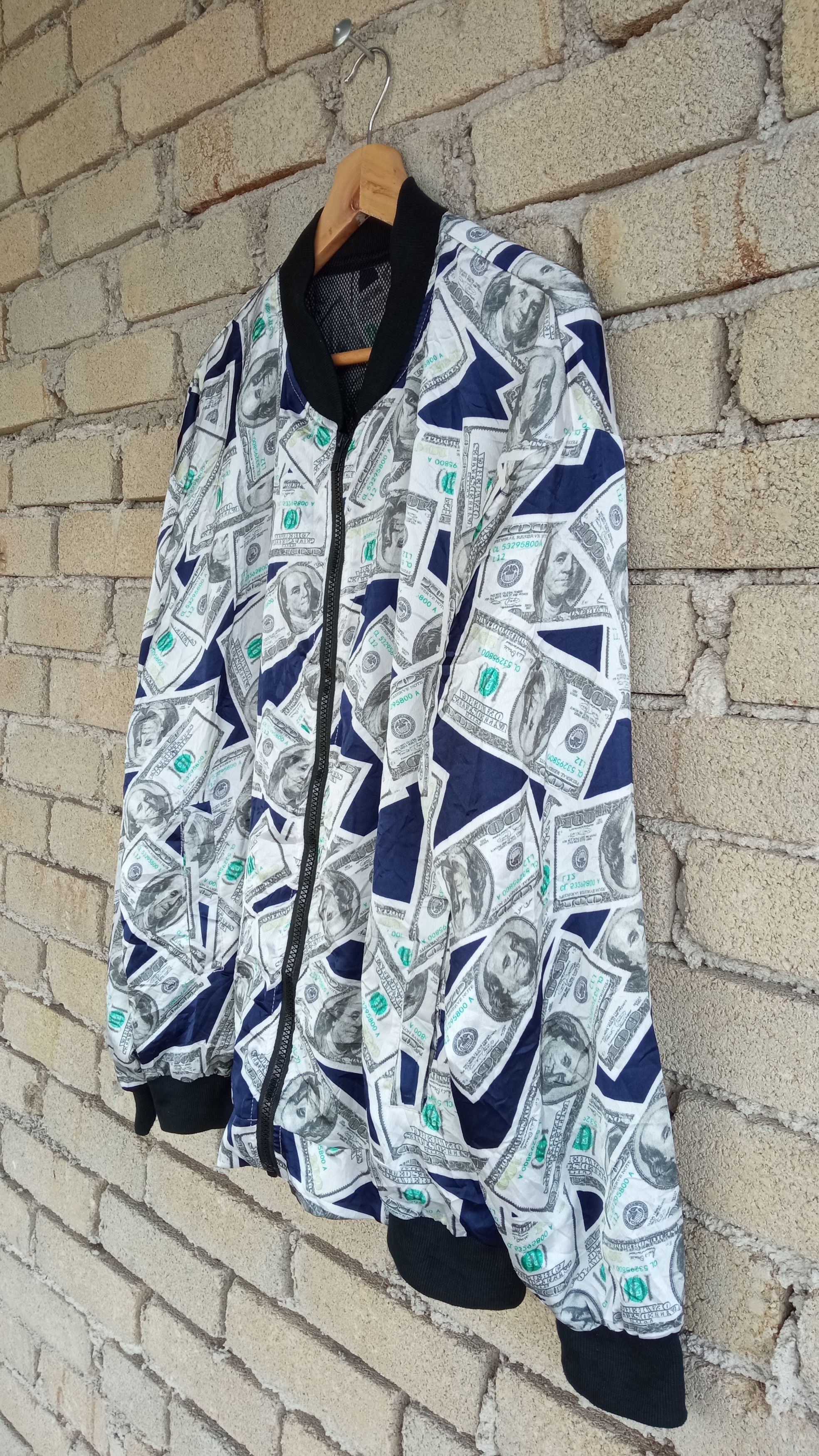 Japanese Brand × Vintage 🔥🔥100 Dollar Bill All Over Full Print Light Jacket Size US L / EU 52-54 / 3 - 7 Thumbnail