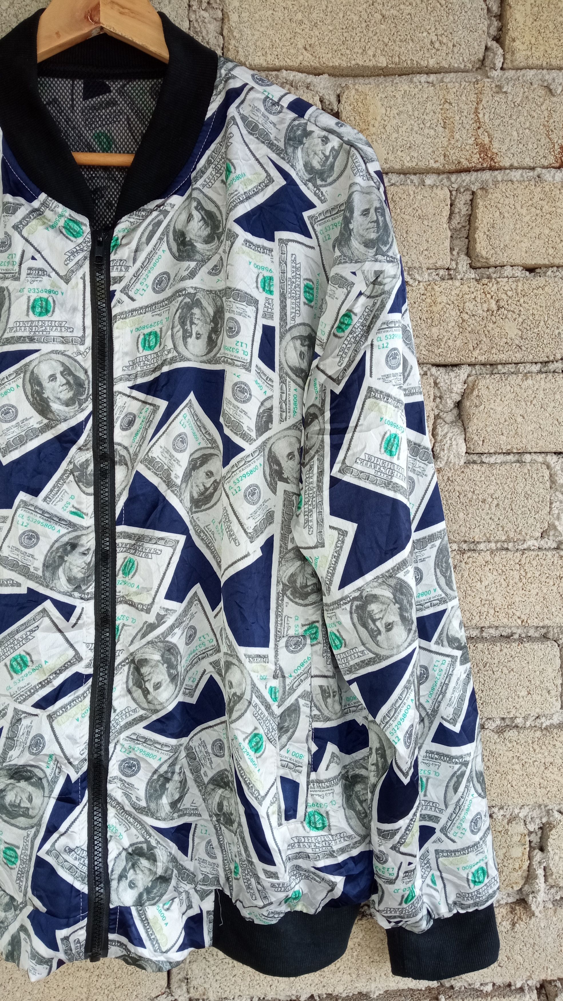 Japanese Brand × Vintage 🔥🔥100 Dollar Bill All Over Full Print Light Jacket Size US L / EU 52-54 / 3 - 5 Thumbnail