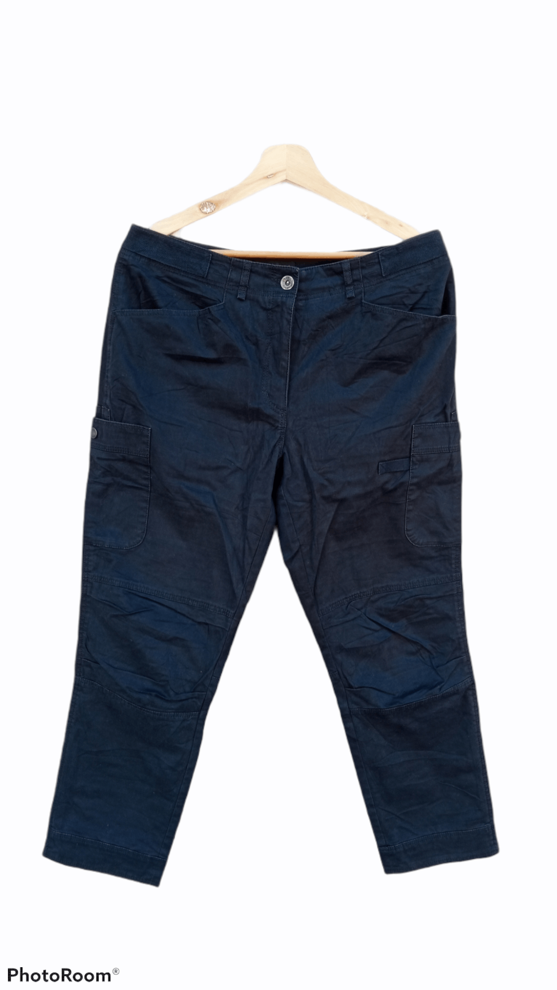 image of Krizia Uomo x Vintage Krizia Multipocket Cargo Pants in Black, Men's (Size 32)