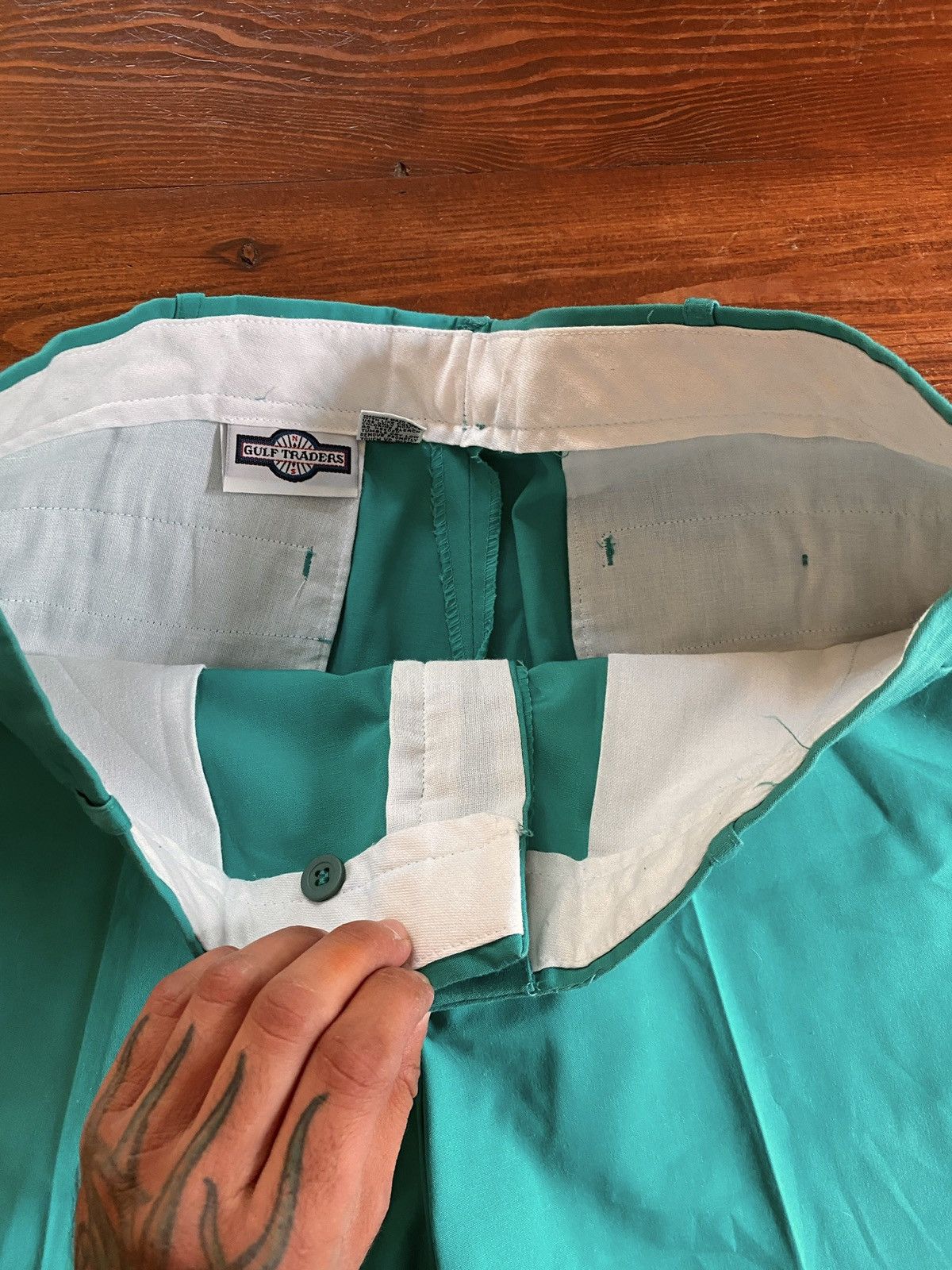 Vintage Vintage 80’s Gulf Traders Teal Shorts Size US 34 / EU 50 - 4 Thumbnail