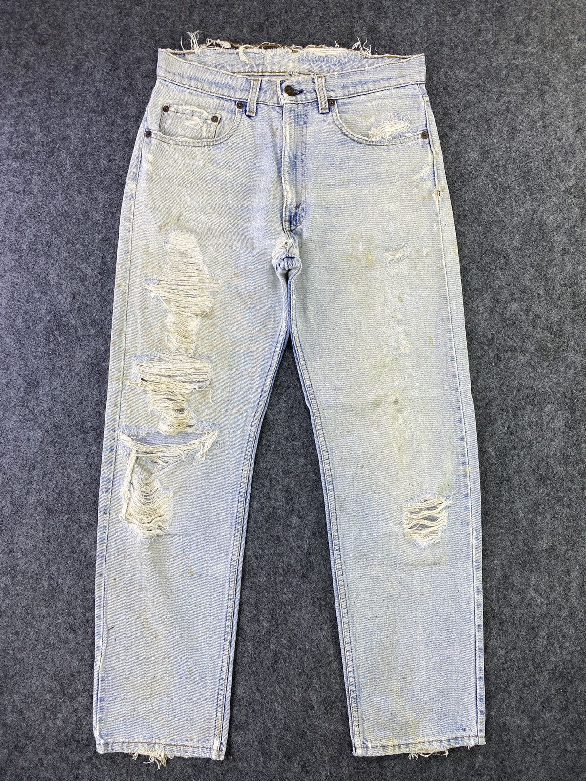 Levi's 90s Vintage Levi's 505 Jeans Distress Blue Wash - J774 Size US 31 - 1 Thumbnail