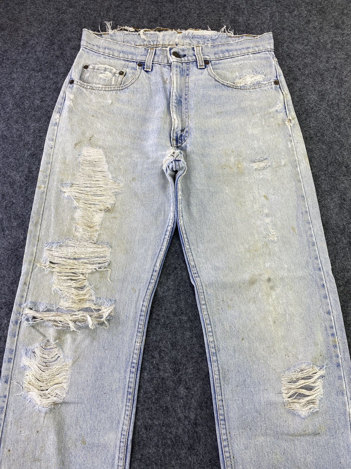 Levi's 90s Vintage Levi's 505 Jeans Distress Blue Wash - J774 Size US 31 - 10 Thumbnail