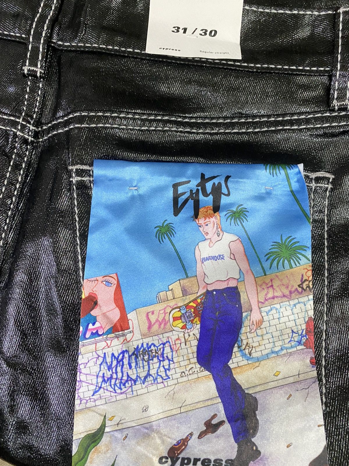 Eytys Eytys Contrast Stitch Cypress Tar Denim Size US 32 / EU 48 - 10 Thumbnail