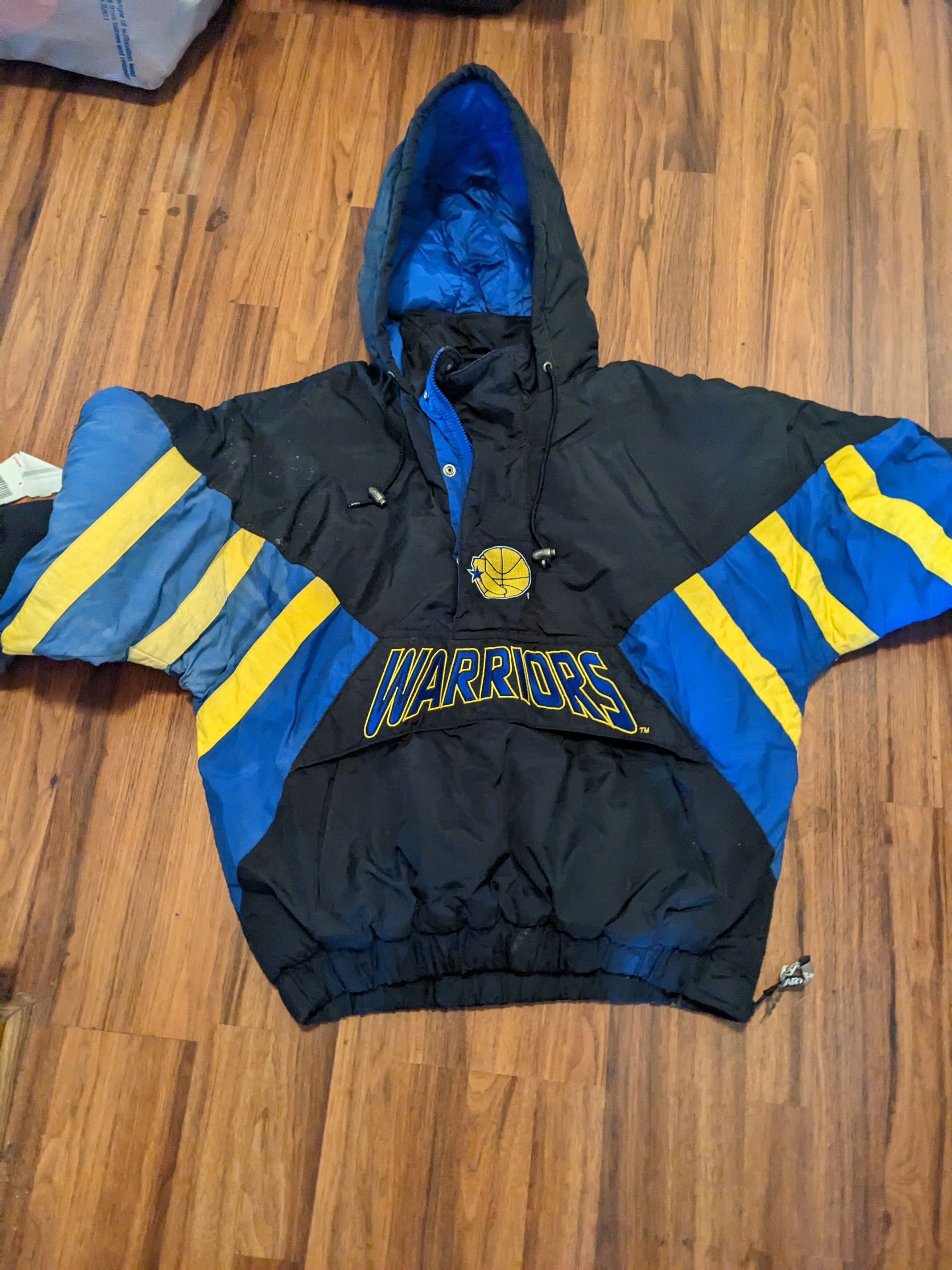 New NBA Starter Golden newest State Warriors Thick Hoody Coat Men’s Size XXL