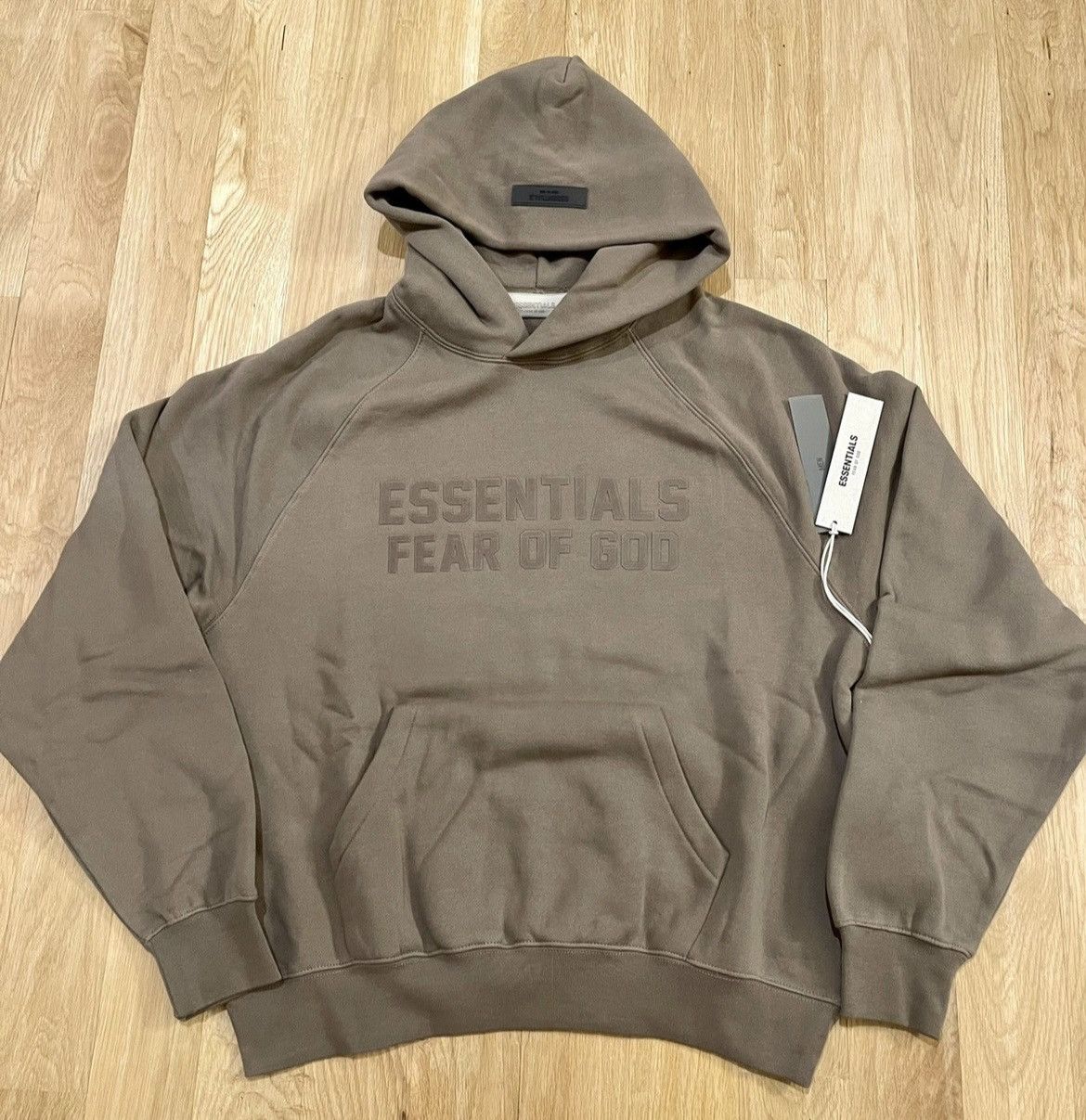 Essentials hoodie fear hotsell of god wood color