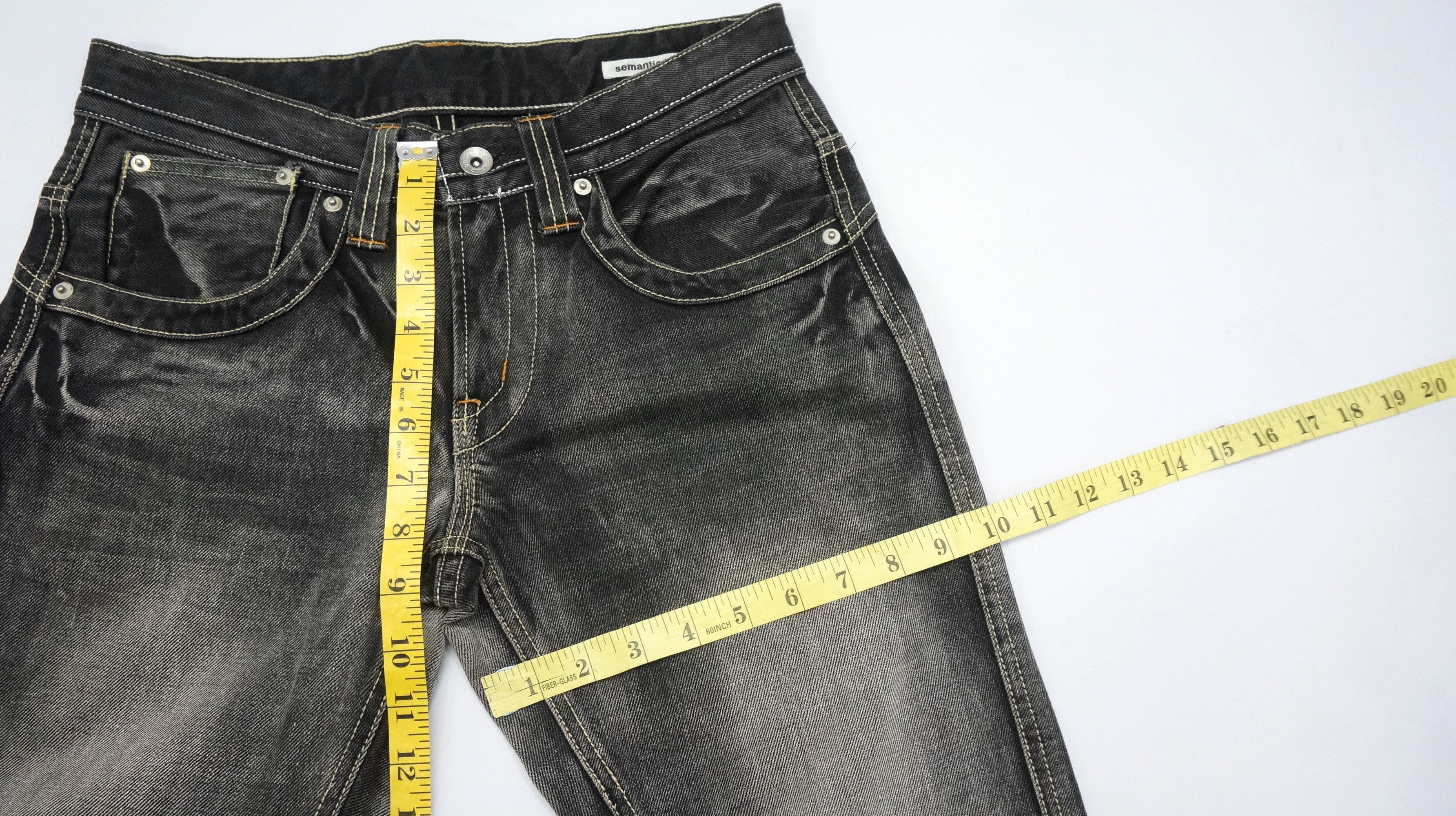 semanticdesign Flare 🔥 Semantic Design Vintage Faded Black Acid Wash Jeans Size US 28 / EU 44 - 10 Thumbnail