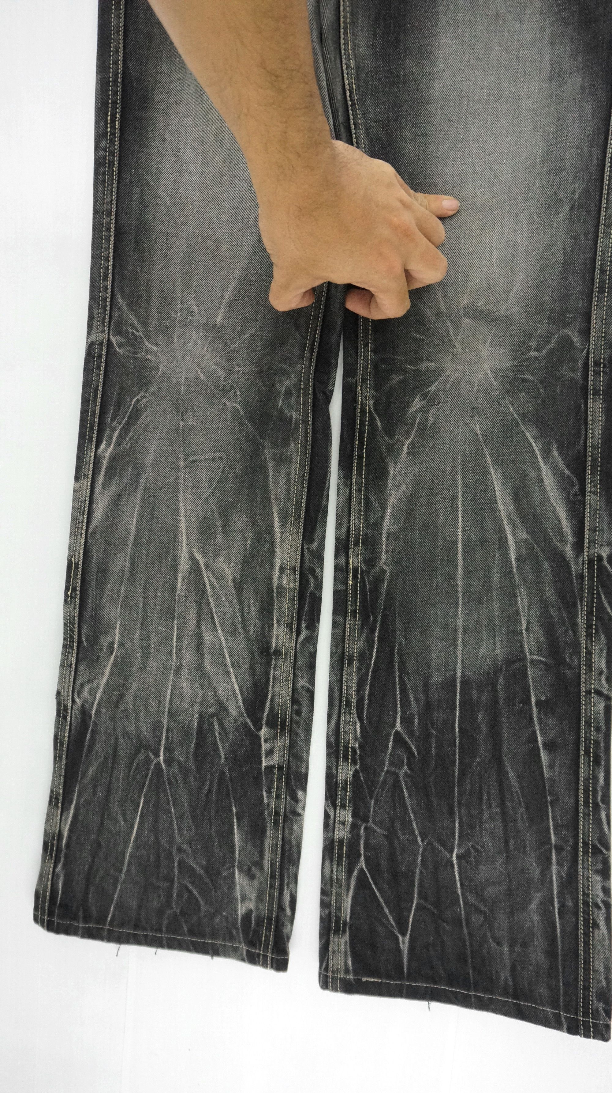 semanticdesign Flare 🔥 Semantic Design Vintage Faded Black Acid Wash Jeans Size US 28 / EU 44 - 7 Thumbnail