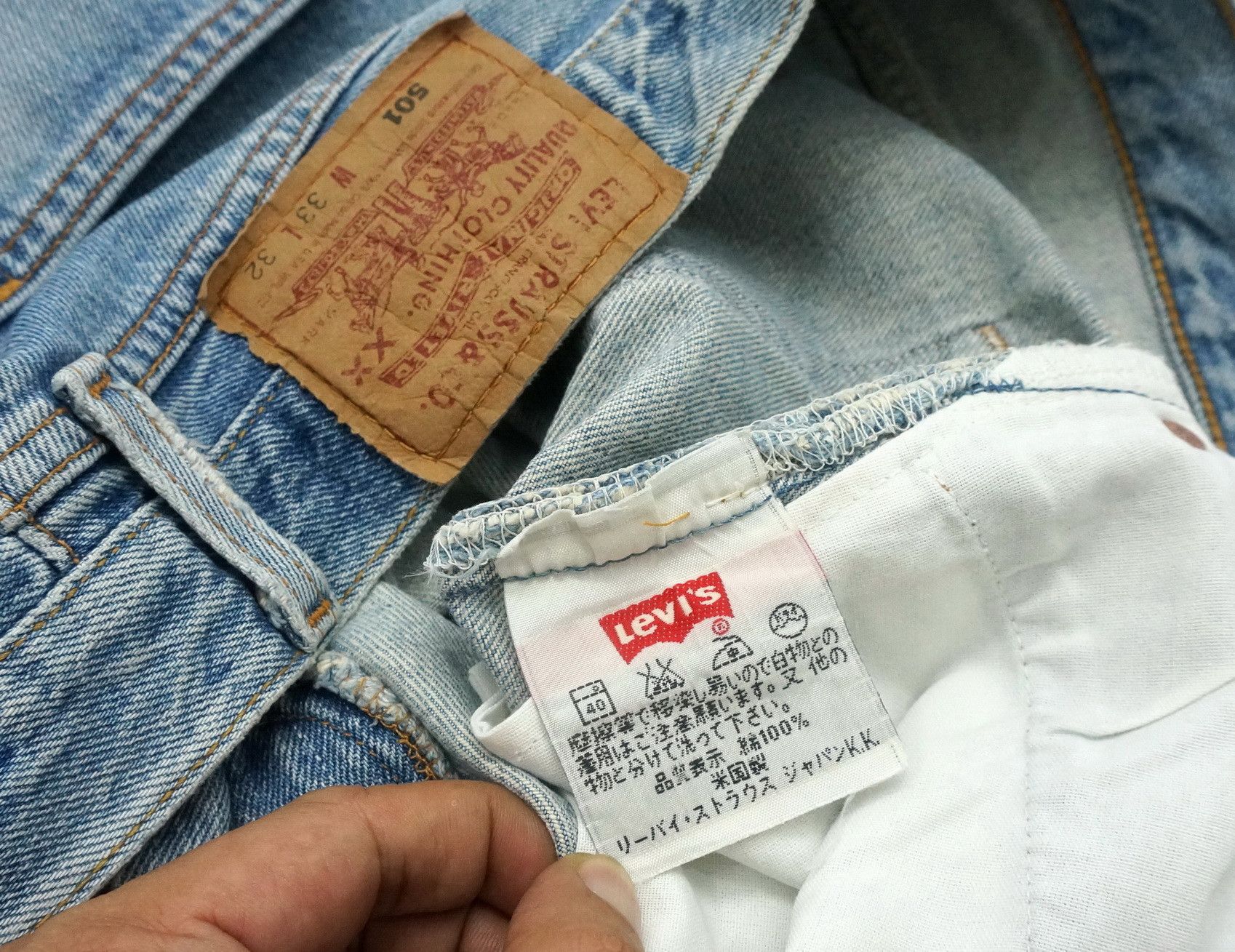 Levi's Vintage Clothing Levi's 501 Vintage 90s Distressed Irregular Jeans LF16 Size US 33 - 16 Thumbnail