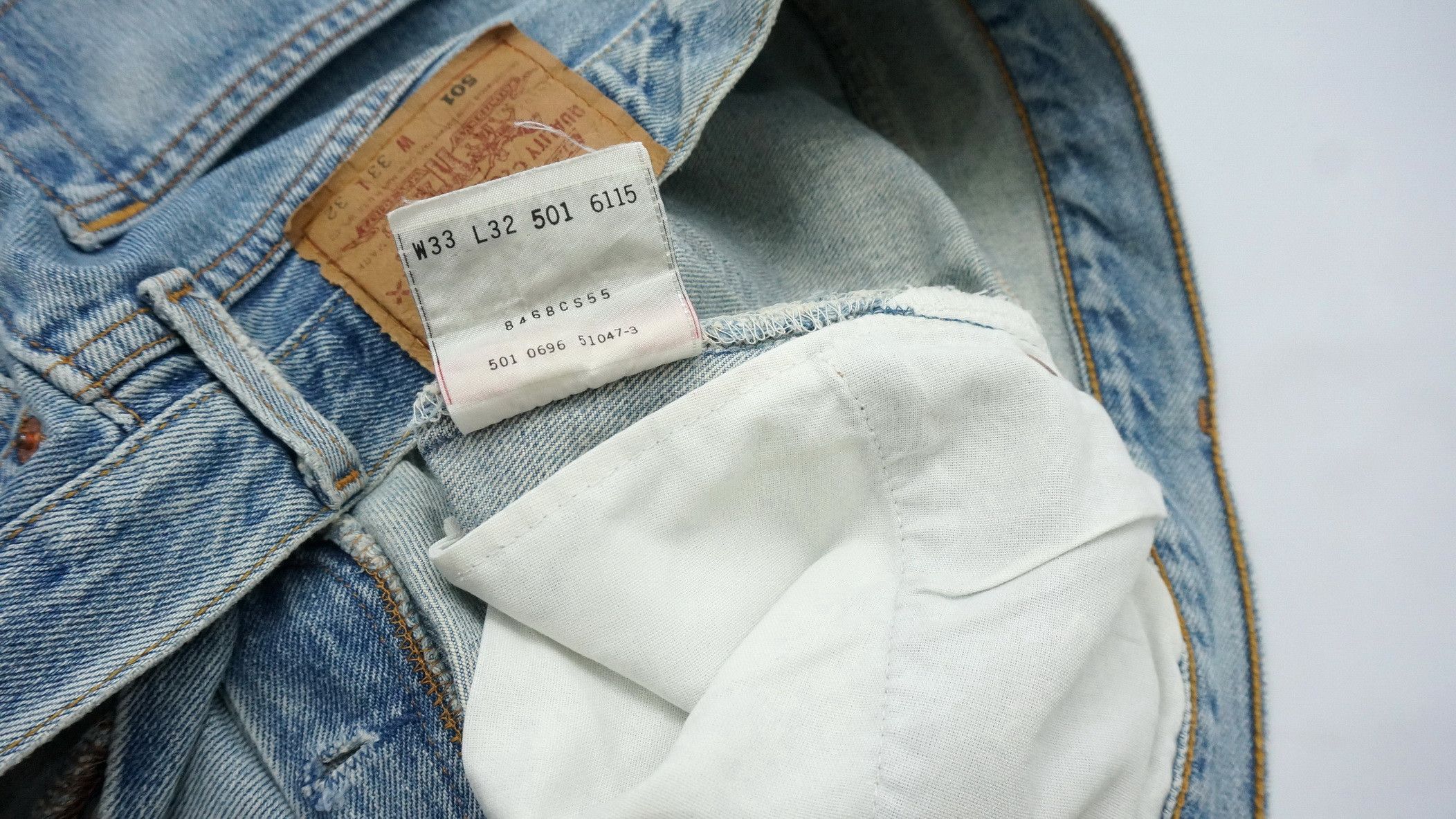 Levi's Vintage Clothing Levi's 501 Vintage 90s Distressed Irregular Jeans LF16 Size US 33 - 17 Thumbnail