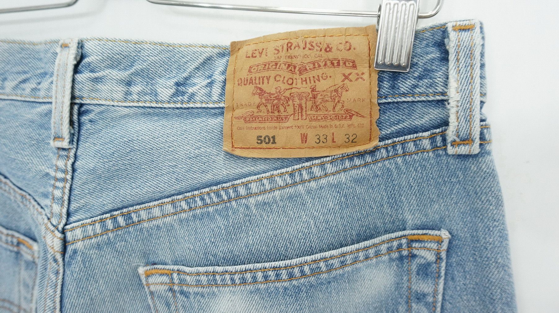 Levi's Vintage Clothing Levi's 501 Vintage 90s Distressed Irregular Jeans LF16 Size US 33 - 9 Thumbnail