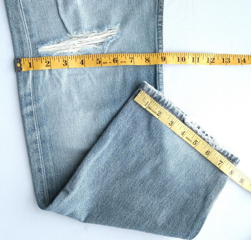 Levi's Vintage Clothing Levi's 501 Vintage 90s Distressed Irregular Jeans LF16 Size US 33 - 24 Thumbnail