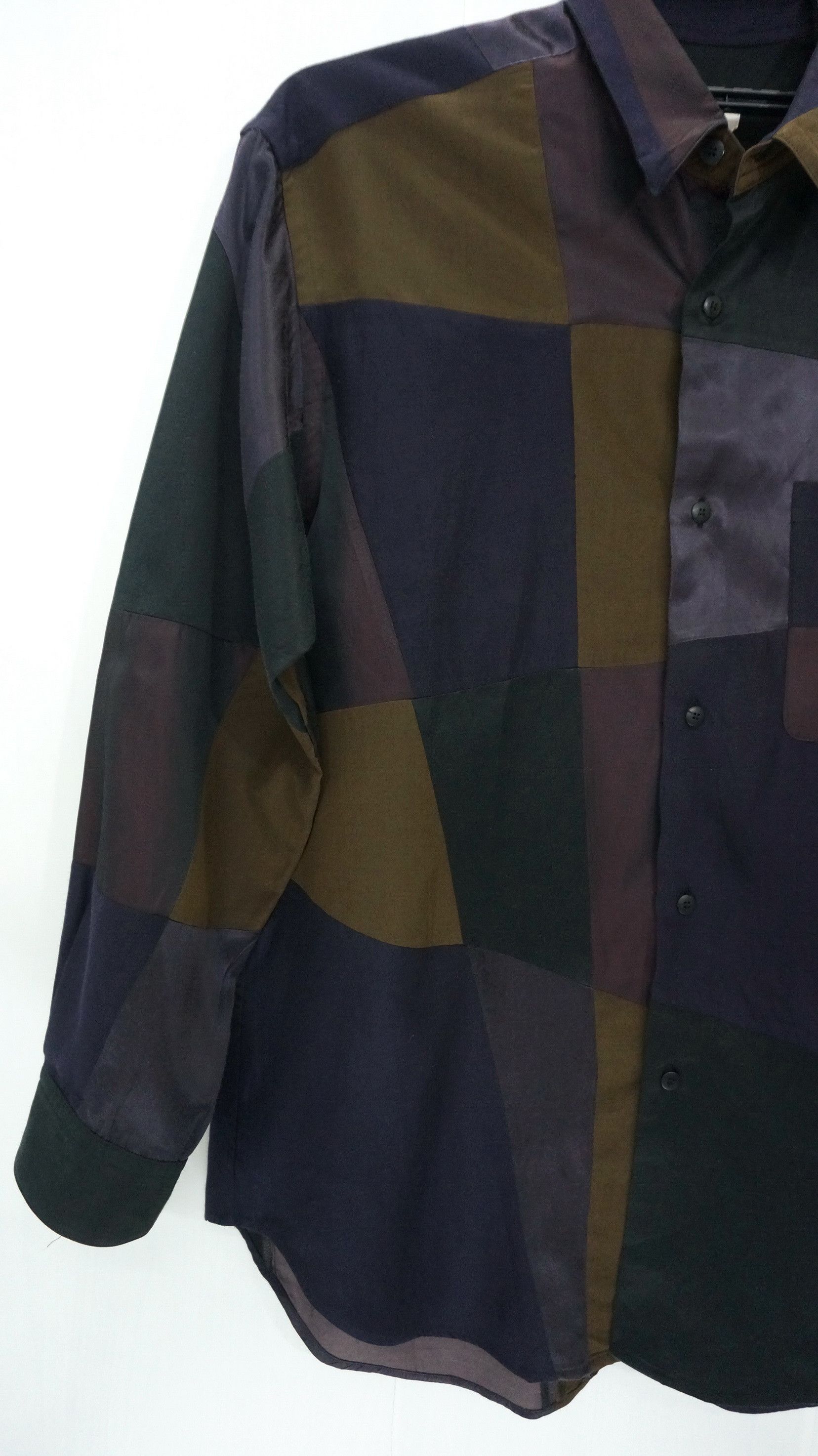 Vintage Rare 90s FICCE RAZZA Vintage Patchwork LS Shirt Japan Size US M / EU 48-50 / 2 - 5 Thumbnail