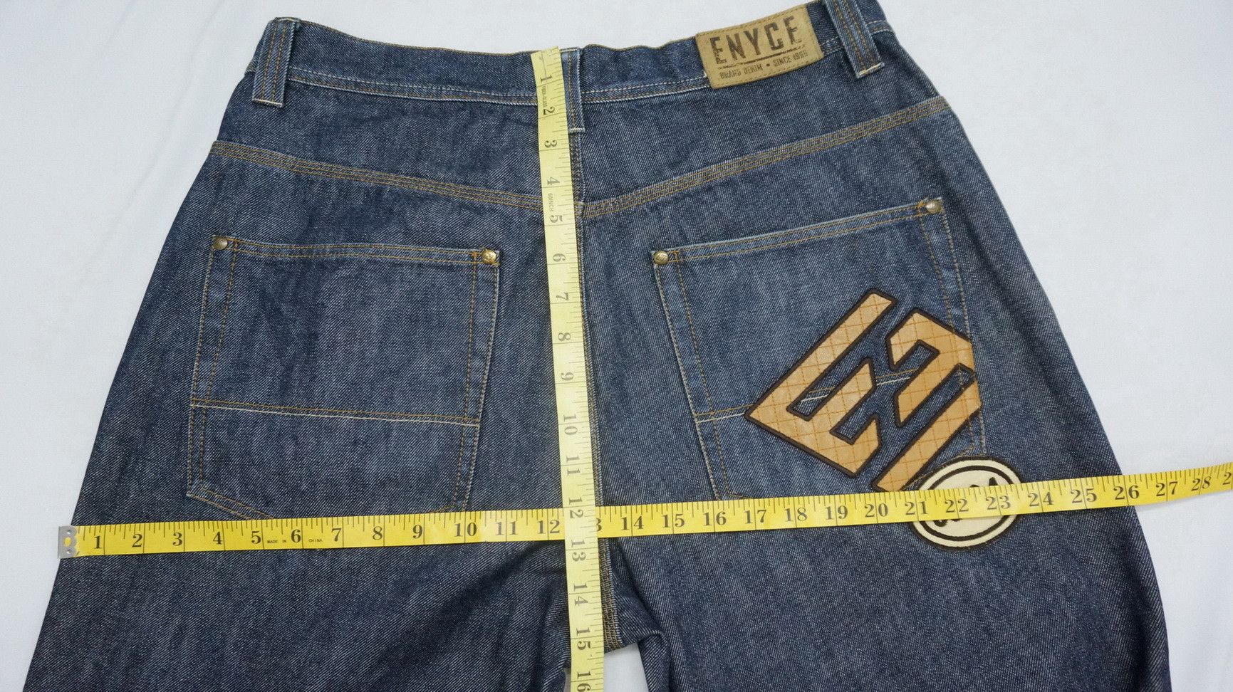 Enyce × JNCO Vintage 90s ENYCE Baggy Hip Hop Spell Out Patch Jeans Size US 34 / EU 50 - 19 Thumbnail