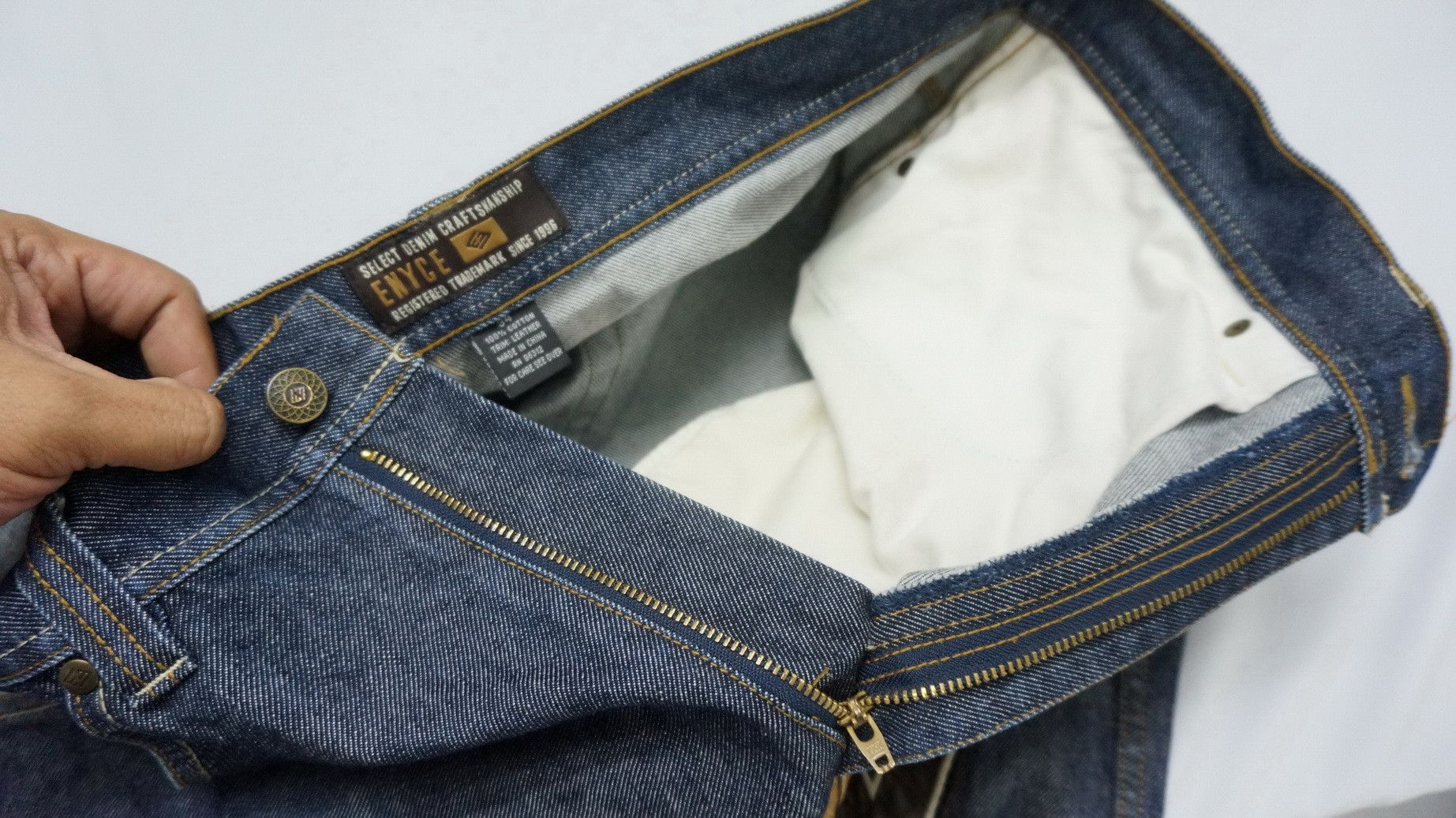 Enyce × JNCO Vintage 90s ENYCE Baggy Hip Hop Spell Out Patch Jeans Size US 34 / EU 50 - 20 Thumbnail
