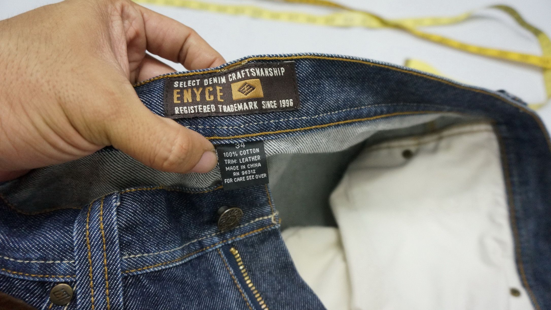 Enyce × JNCO Vintage 90s ENYCE Baggy Hip Hop Spell Out Patch Jeans Size US 34 / EU 50 - 13 Thumbnail