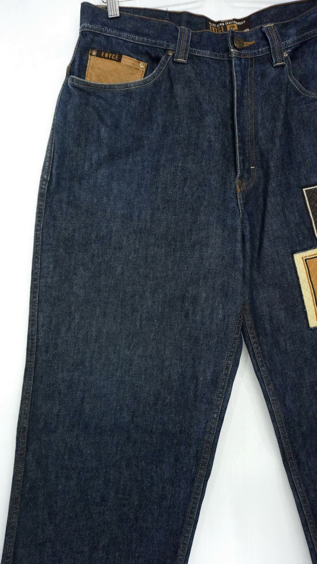 Enyce × JNCO Vintage 90s ENYCE Baggy Hip Hop Spell Out Patch Jeans Size US 34 / EU 50 - 3 Thumbnail