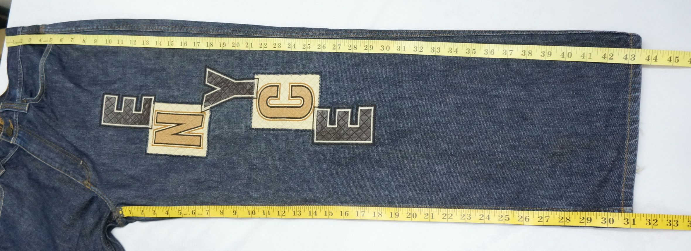 Enyce × JNCO Vintage 90s ENYCE Baggy Hip Hop Spell Out Patch Jeans Size US 34 / EU 50 - 16 Thumbnail