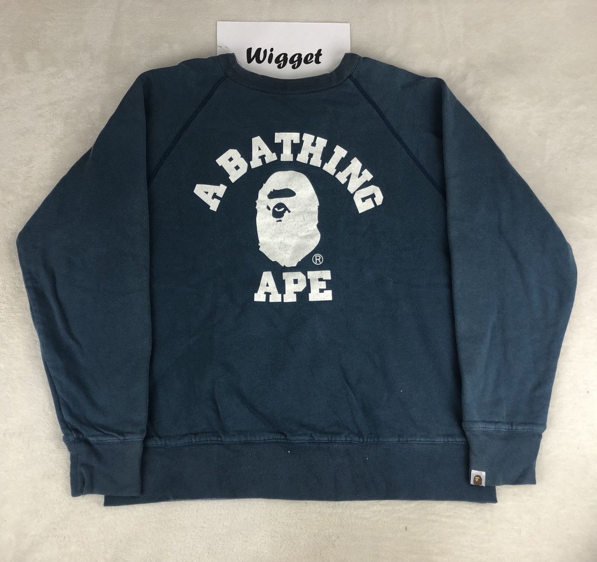 3M Reflective Bape cheapest A Bathing Ape Navy Blue Sweatshirt