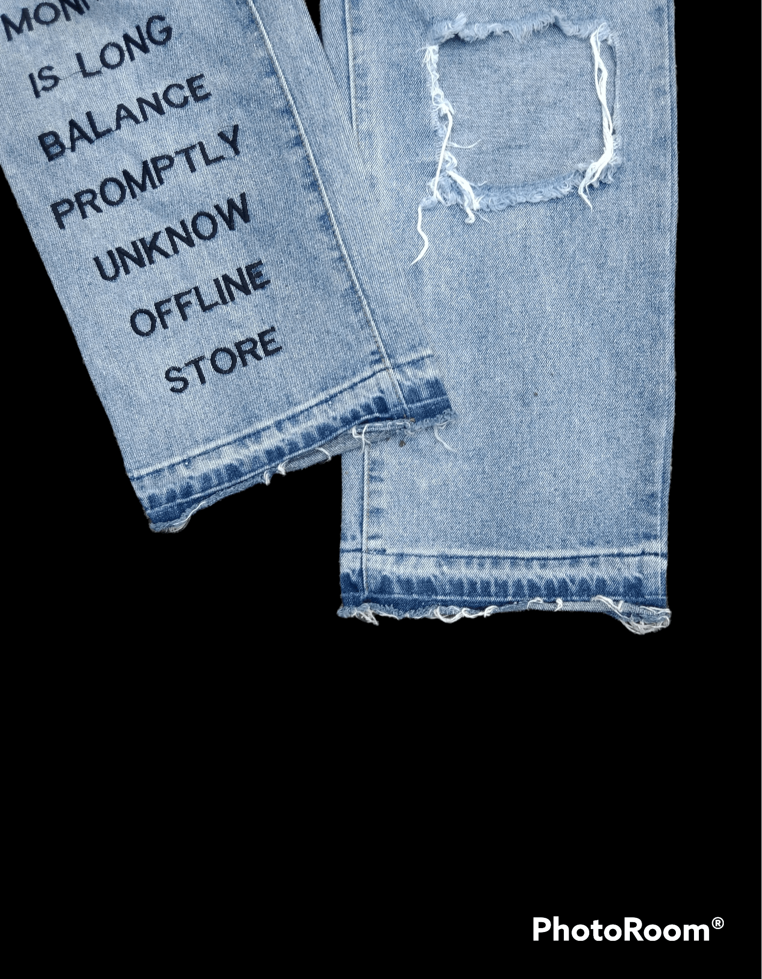 Japanese Brand DiSTRESSED 1 OF 1 ILLUSTRATION VOLCAN&APHRODOTE DENIM PANTS Size US 30 / EU 46 - 6 Thumbnail