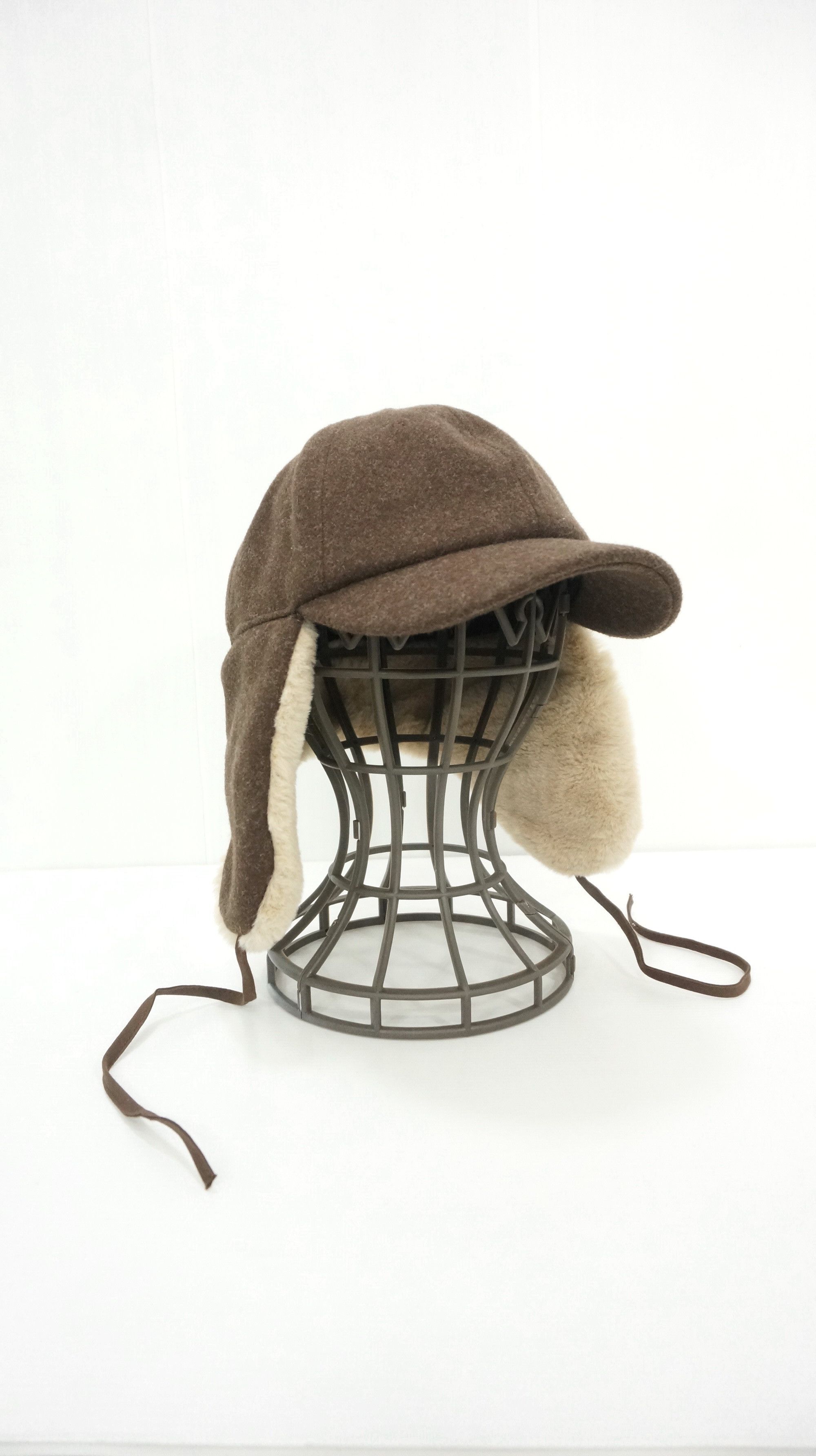 image of Hat Japanese Dark Brown Earflap Cap, Men's