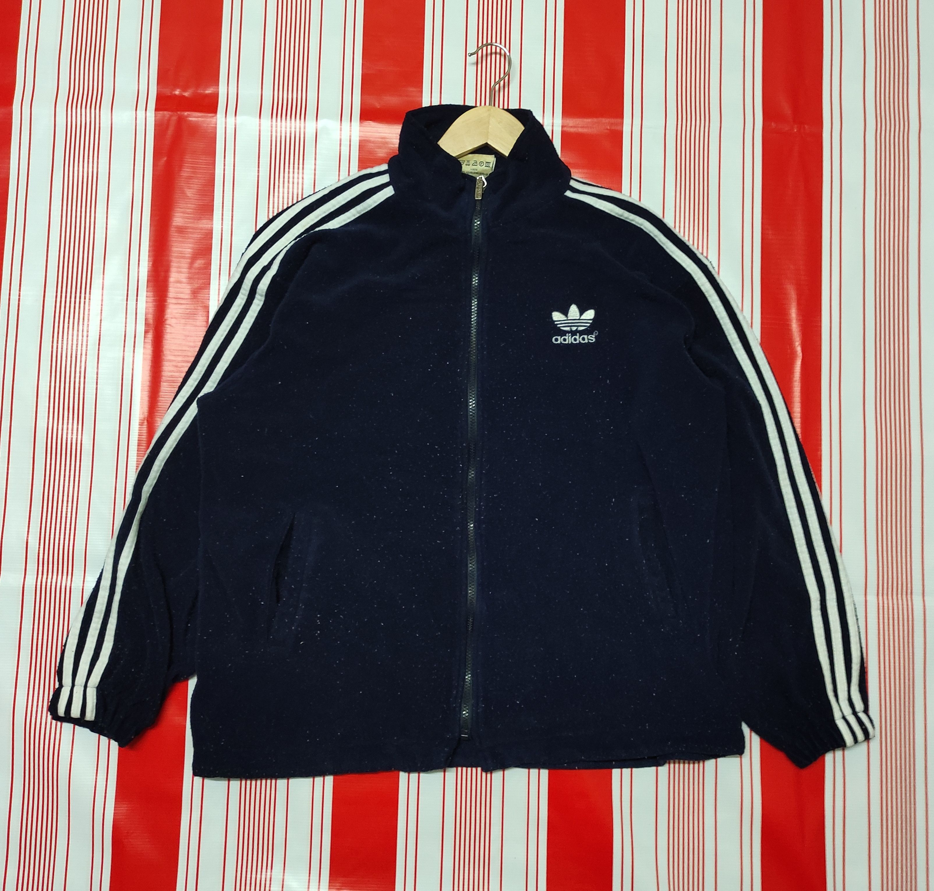 Adidas × Vintage Vtg Adidas Big Logo embroidery fleece Sweater Size US L / EU 52-54 / 3 - 2 Thumbnail