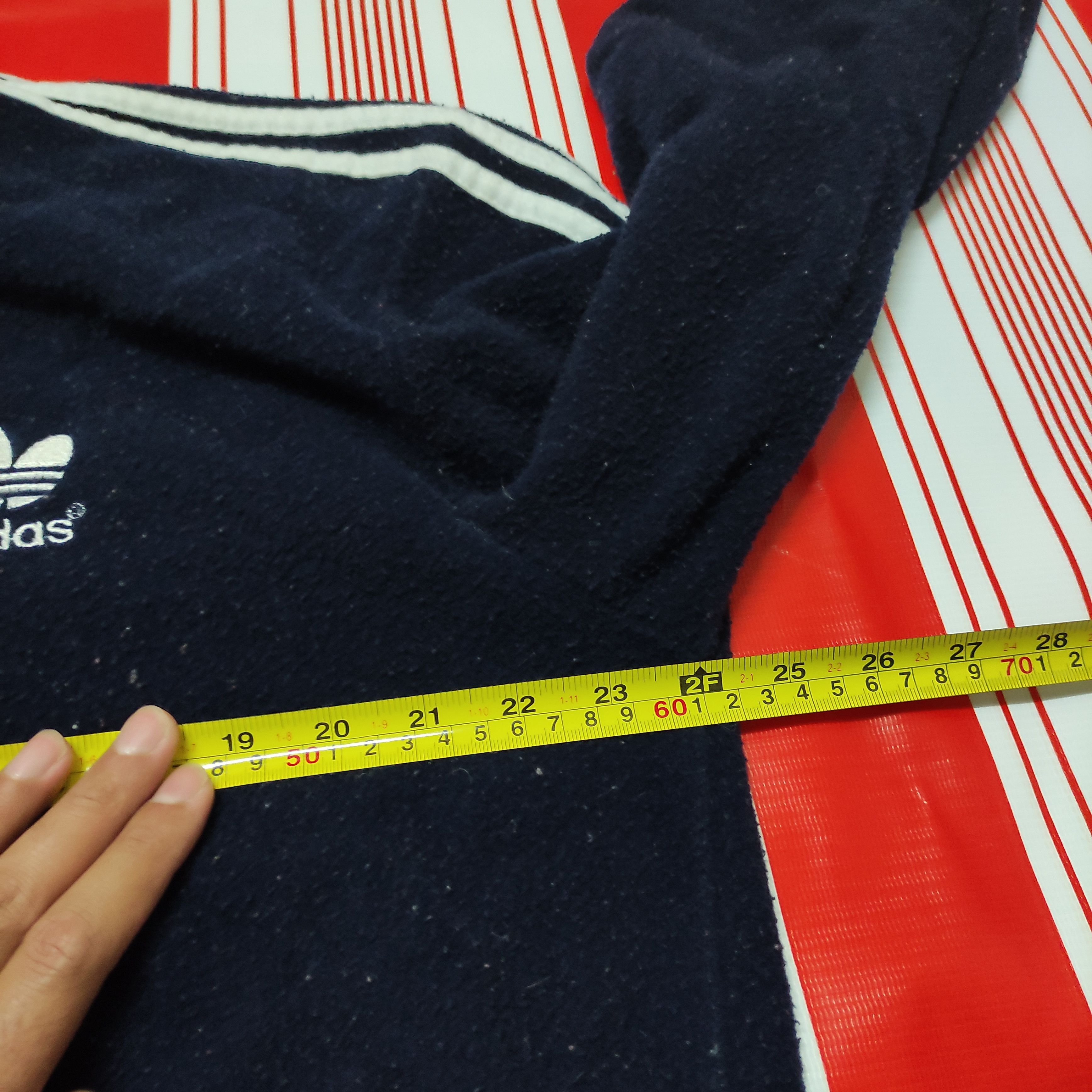 Adidas × Vintage Vtg Adidas Big Logo embroidery fleece Sweater Size US L / EU 52-54 / 3 - 6 Thumbnail