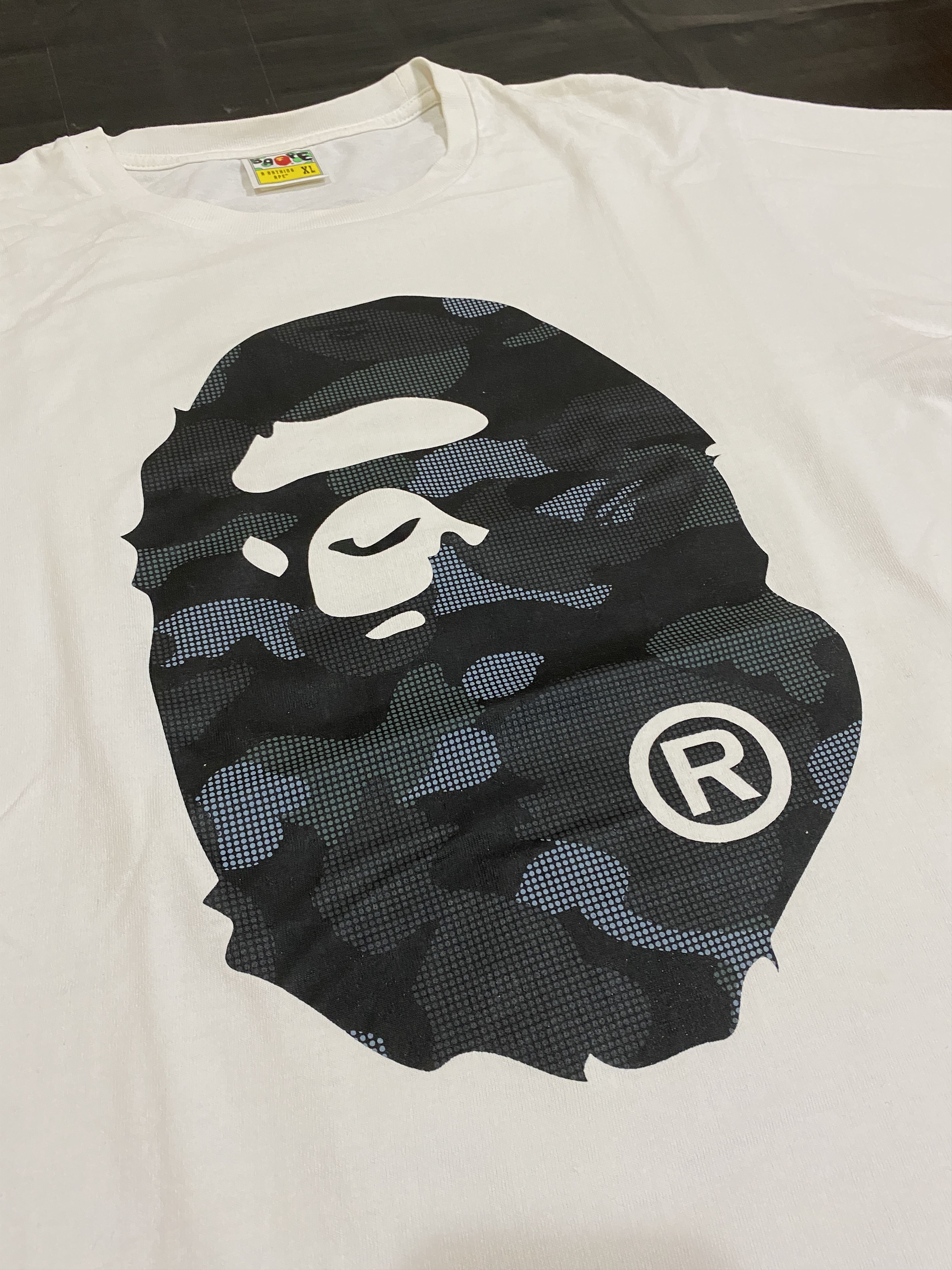 Bape ABC Dot Camo Big Ape Head Tee Size US XL / EU 56 / 4 - 1 Thumbnail