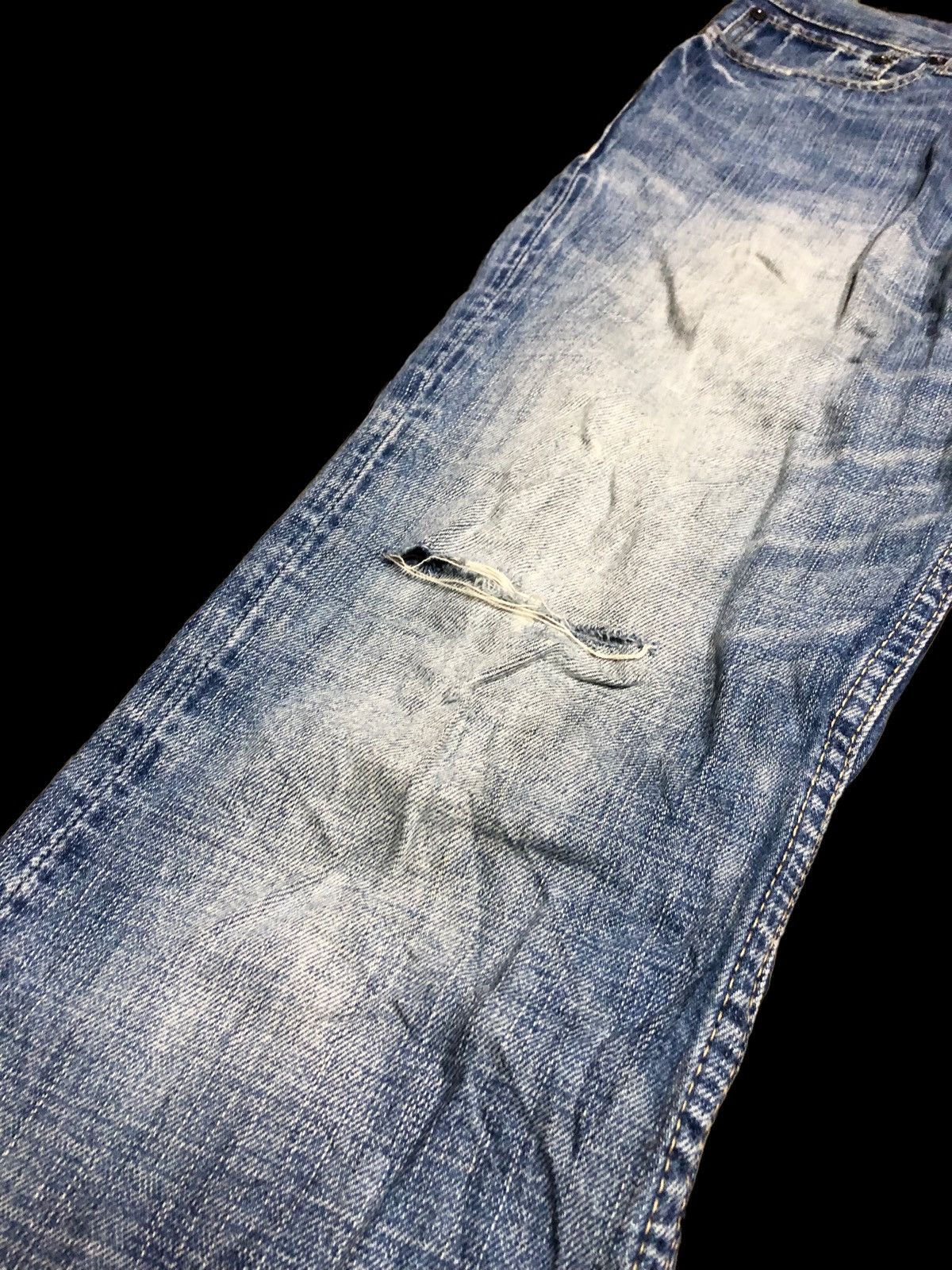 Ruehl No. 925 FLARED⚡️⚡️SLIM BOOT LOW RISE DISTRESSED DENIM Size US 32 / EU 48 - 3 Thumbnail