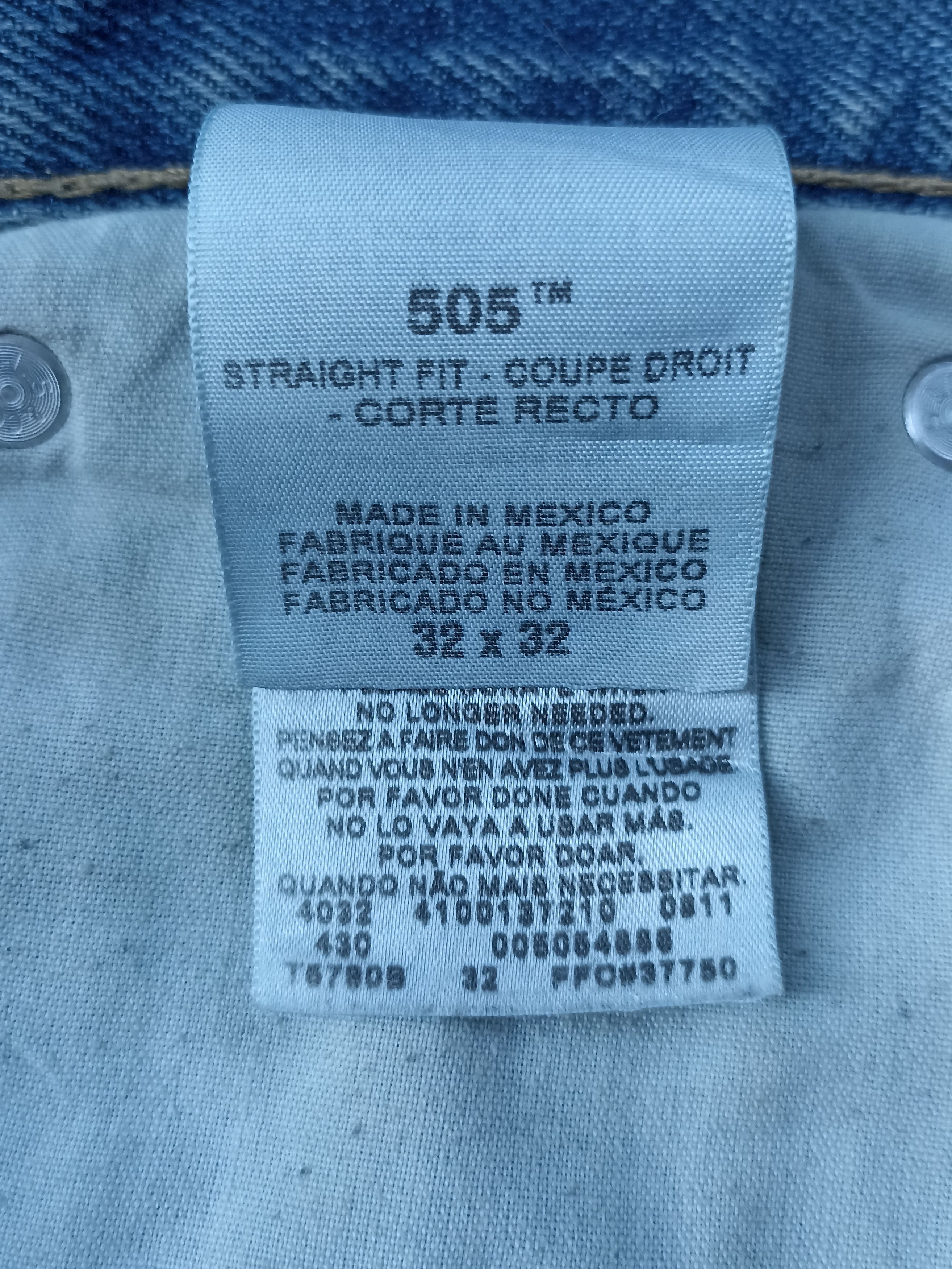Jean × Levi's × Vintage Vintage Levis 505 Dirty Blue Wash Jeans - J200 Size US 34 / EU 50 - 5 Thumbnail