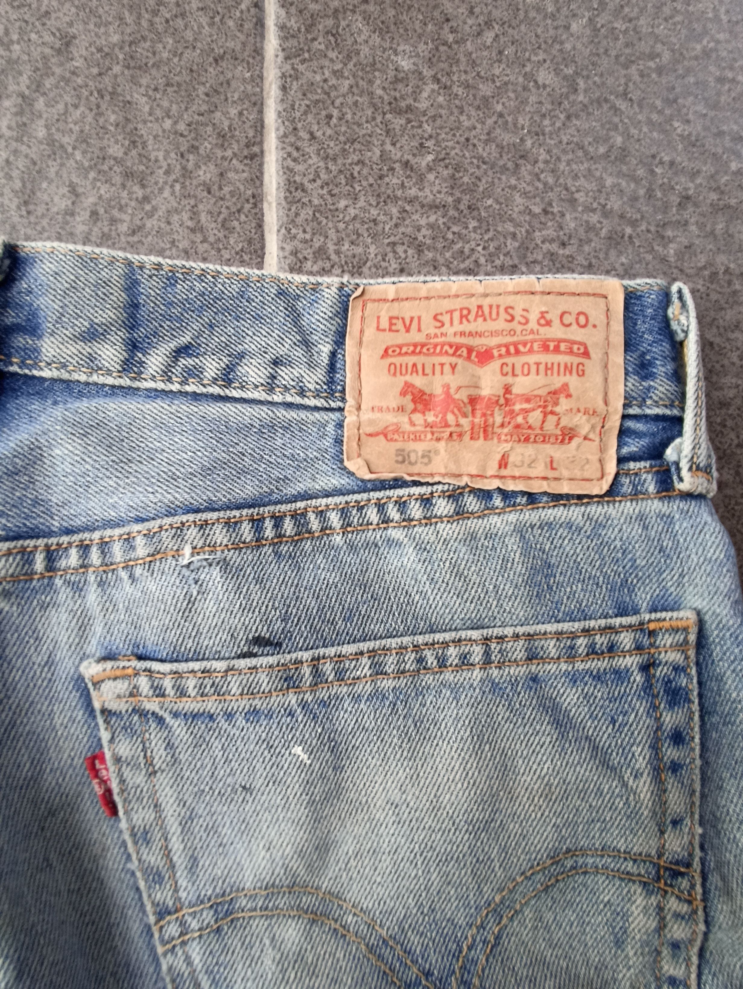 Jean × Levi's × Vintage Vintage Levis 505 Dirty Blue Wash Jeans - J200 Size US 34 / EU 50 - 9 Thumbnail