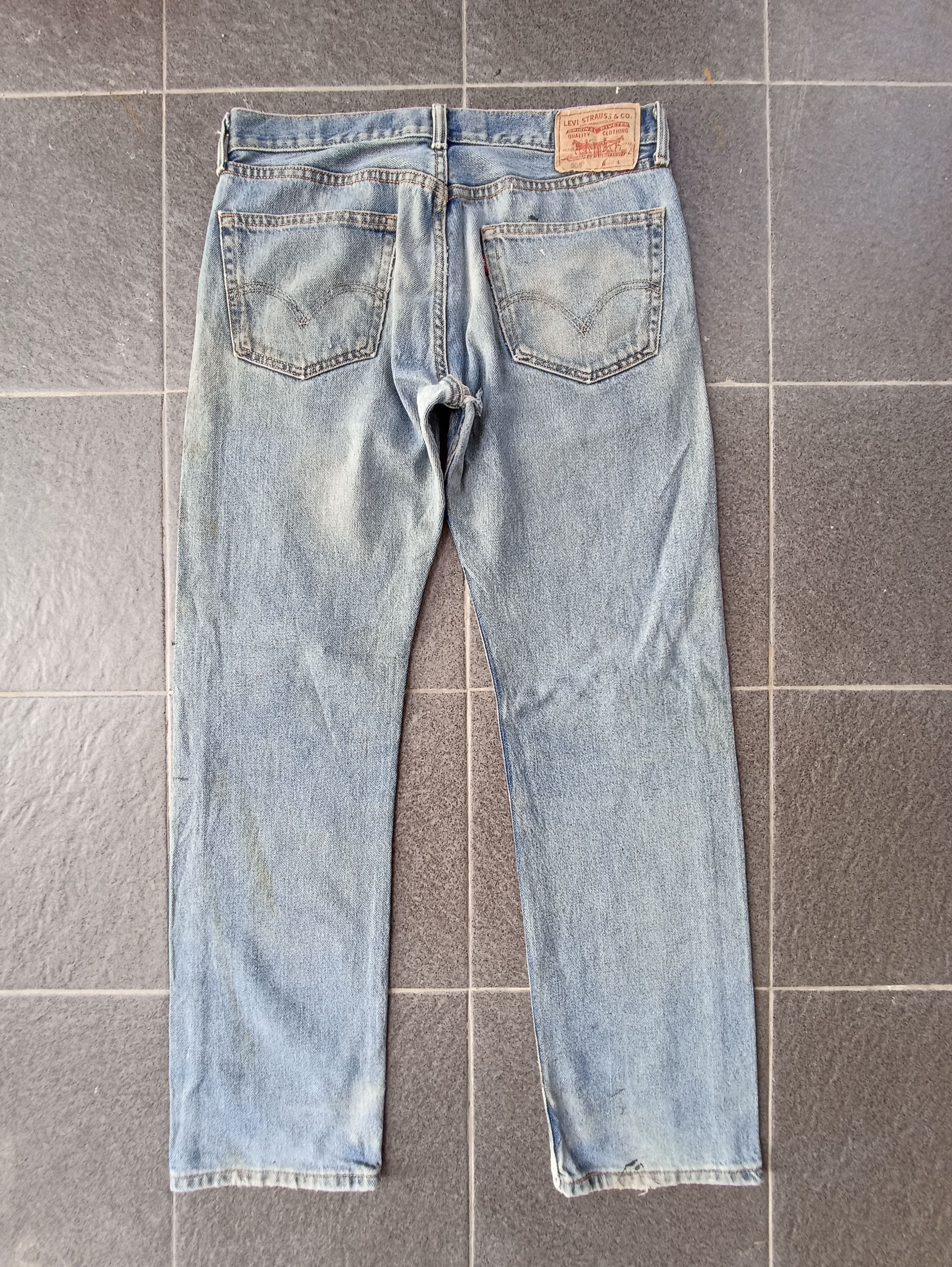 Jean × Levi's × Vintage Vintage Levis 505 Dirty Blue Wash Jeans - J200 Size US 34 / EU 50 - 2 Thumbnail