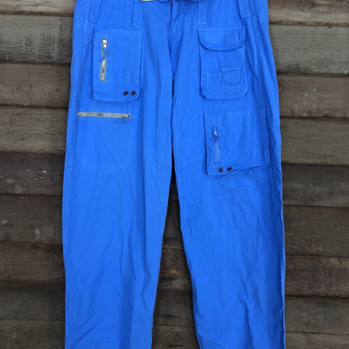 Japanese Brand × Seditionaries Pete & Gete Blue Multipocket utility Cargo Pants #c1006 Size US 30 / EU 46 - 4 Thumbnail