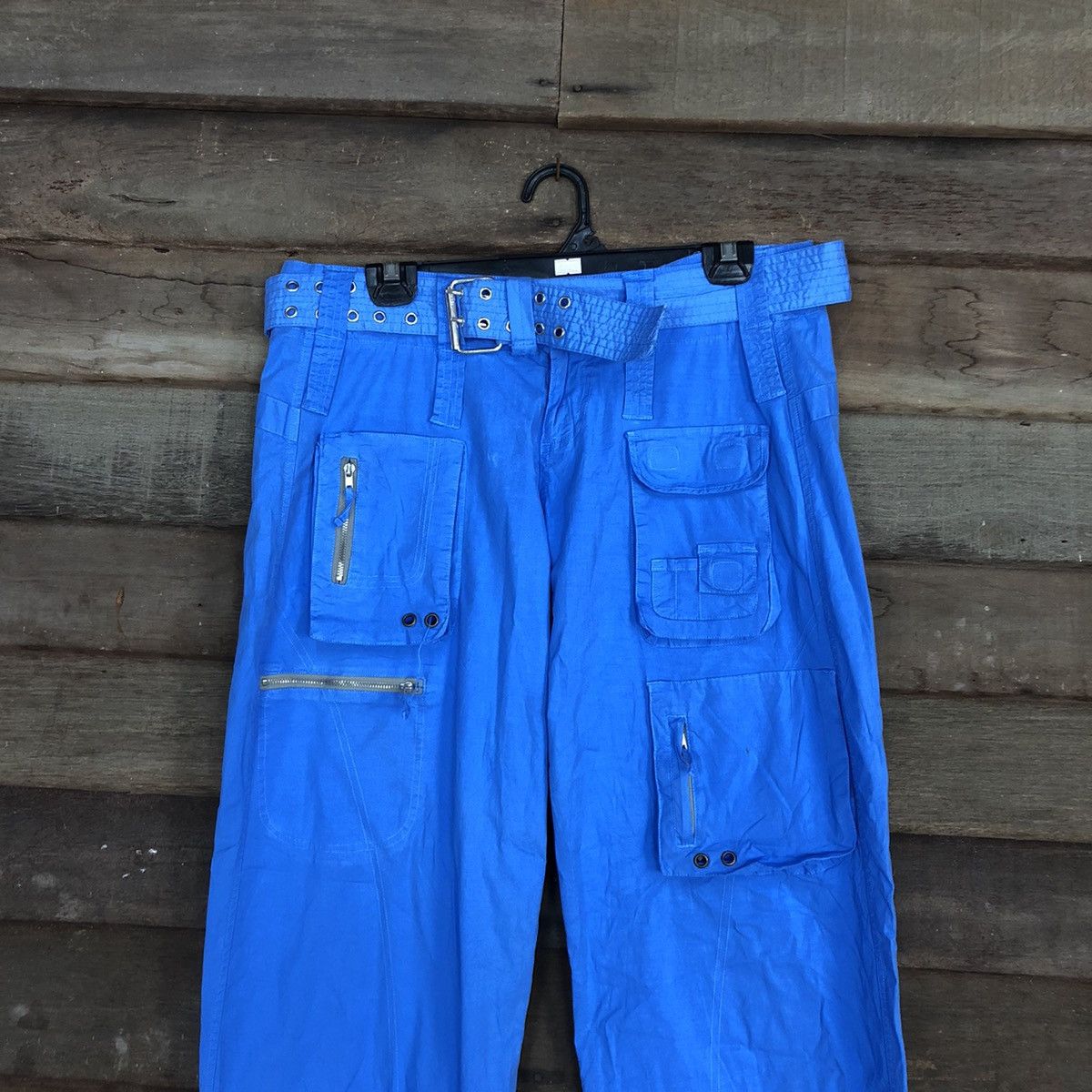 Japanese Brand × Seditionaries Pete & Gete Blue Multipocket utility Cargo Pants #c1006 Size US 30 / EU 46 - 2 Thumbnail